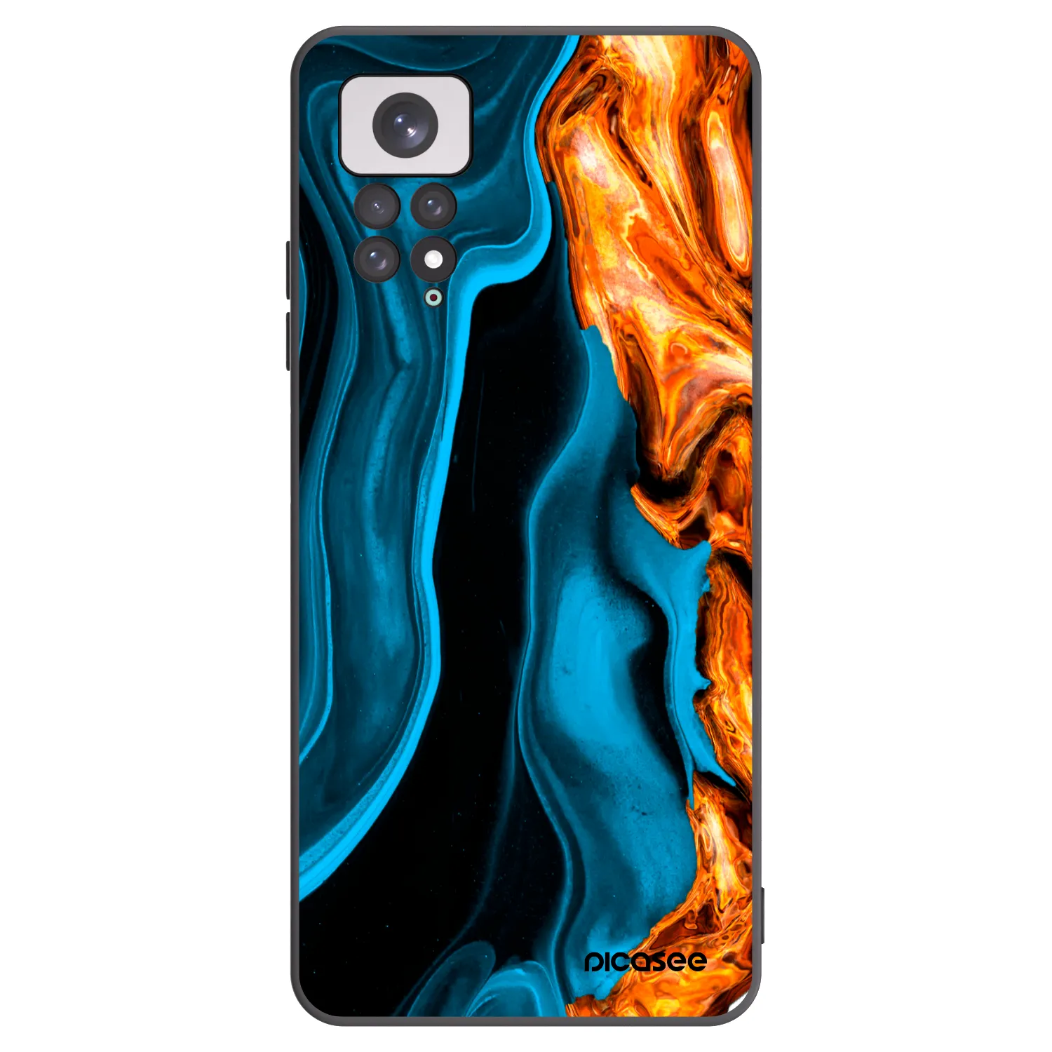 Picasee silikonski črni ovitek za Xiaomi Redmi Note 11 - Gold blue