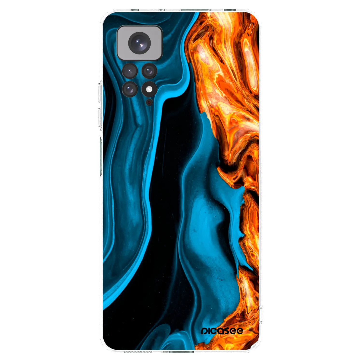 Picasee silikonski prozorni ovitek za Xiaomi Redmi Note 11S 4G - Gold blue