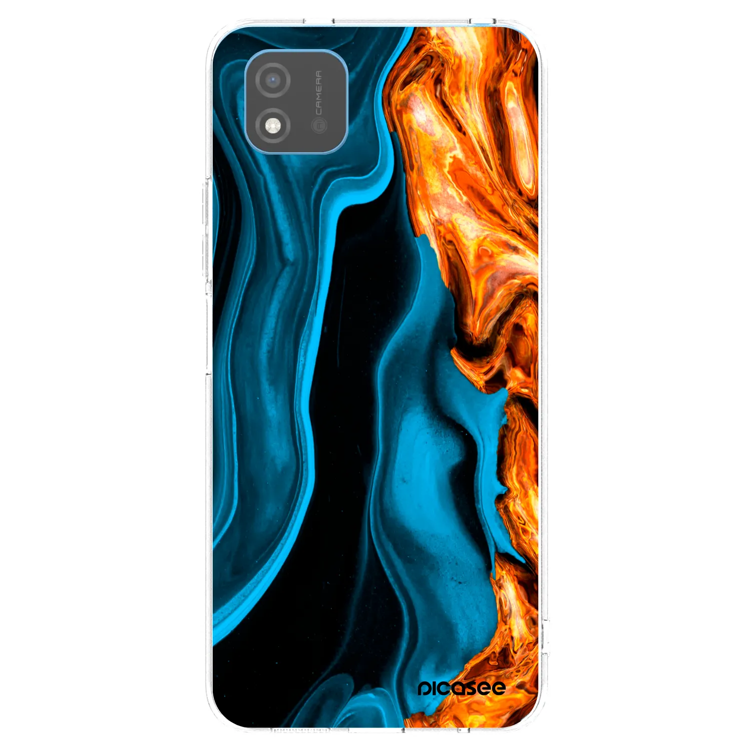 Picasee silikonski prozorni ovitek za Realme C11 (2021) - Gold blue