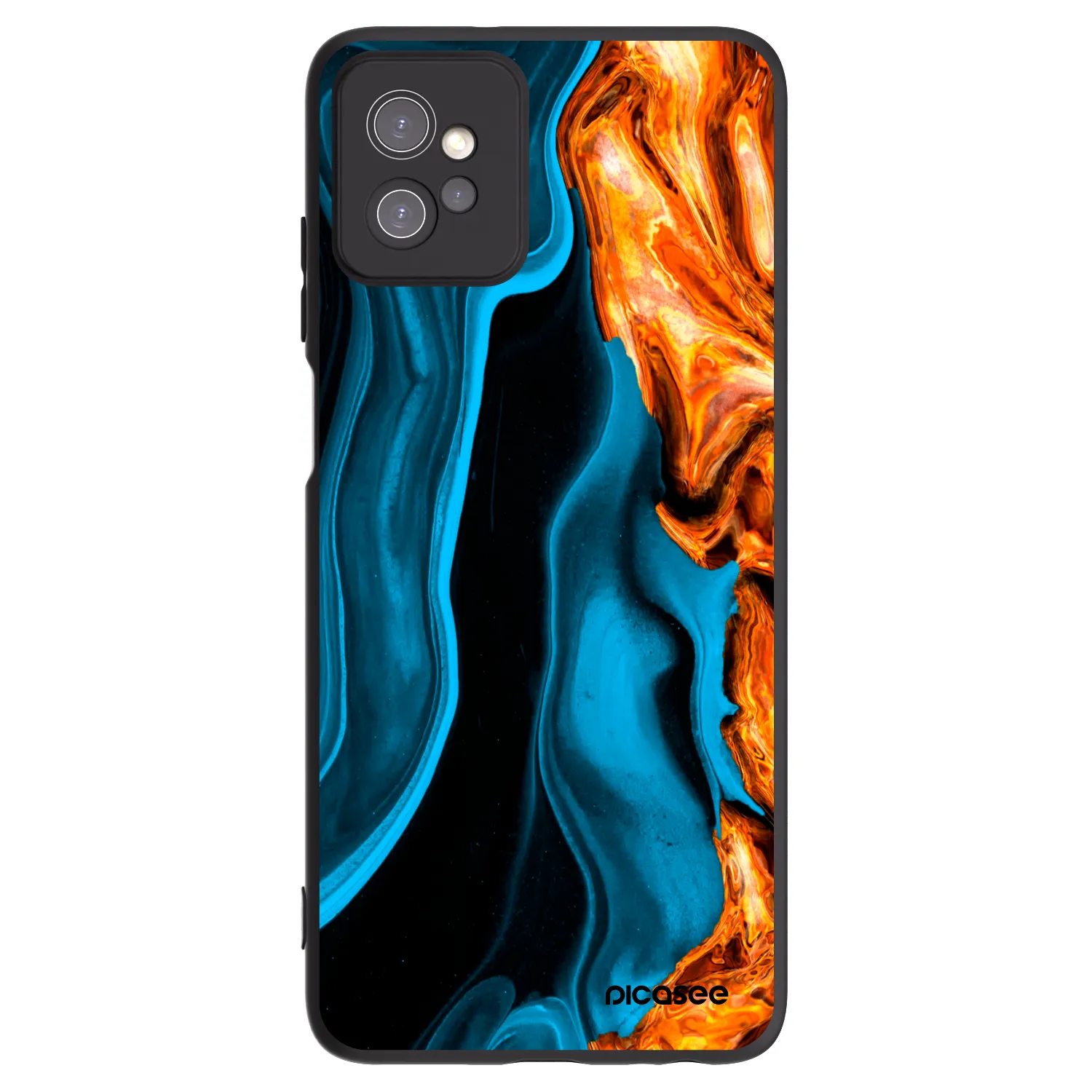 Picasee silikonski črni ovitek za Motorola Moto G32 - Gold blue