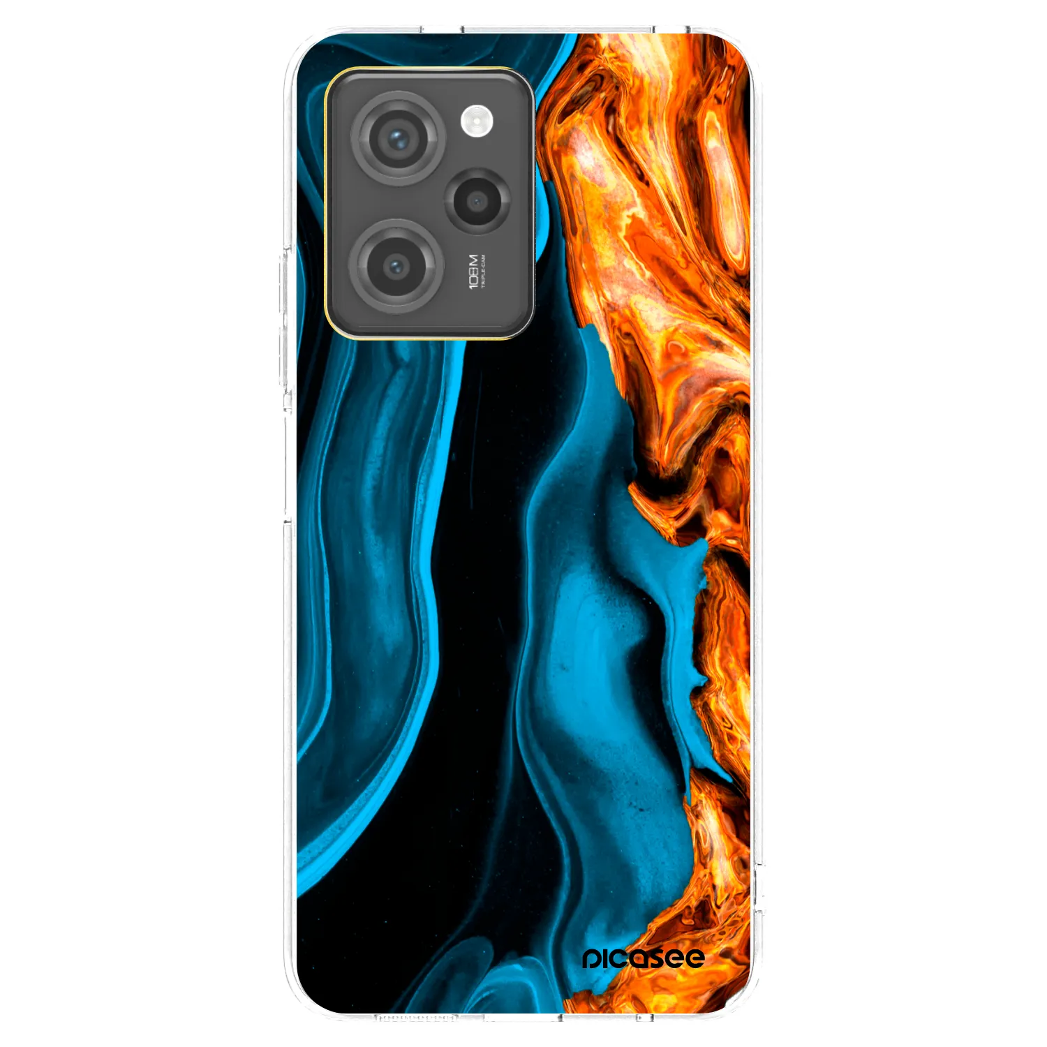 Picasee silikonski prozorni ovitek za Xiaomi Poco X5 Pro - Gold blue