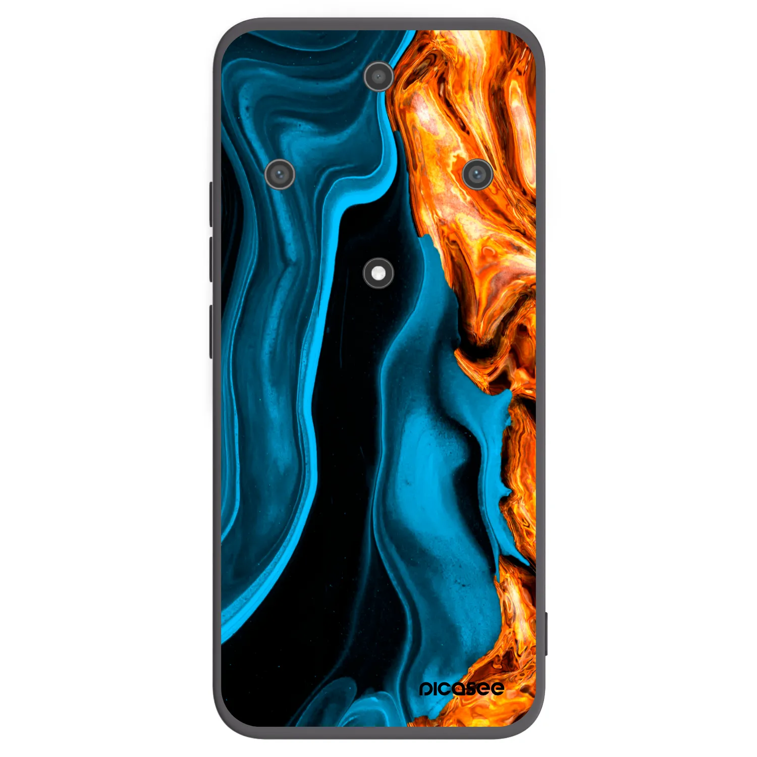 Picasee silikonski črni ovitek za Honor Magic5 Lite 5G - Gold blue