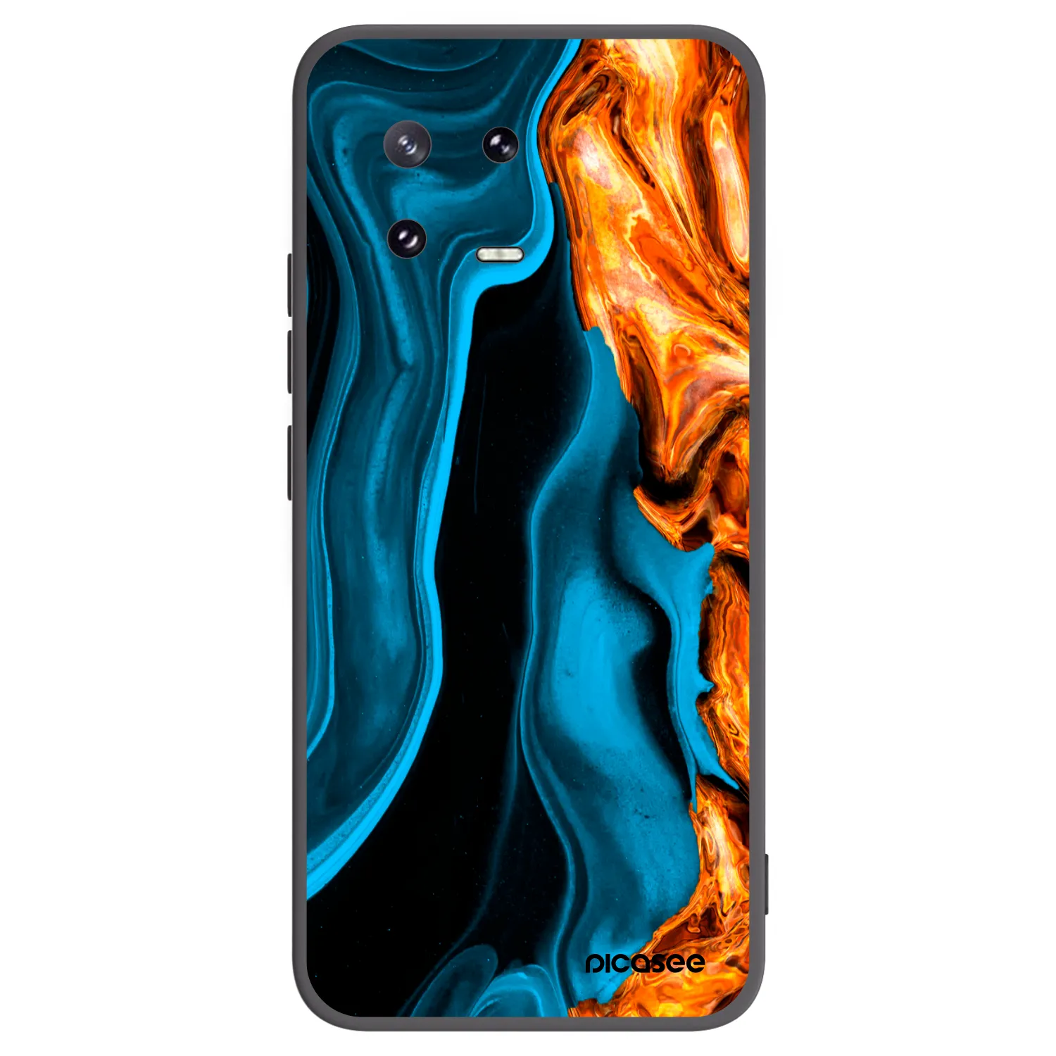 Picasee silikonski črni ovitek za Xiaomi 13 Pro - Gold blue