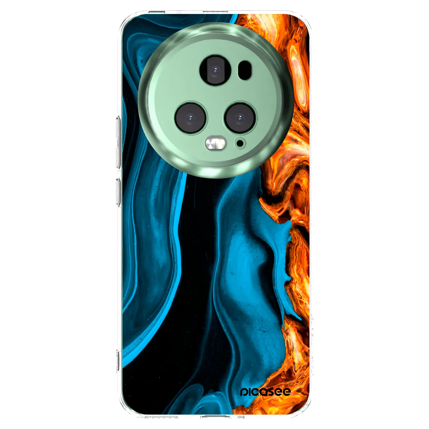 Picasee silikonski prozorni ovitek za Honor Magic5 Pro - Gold blue