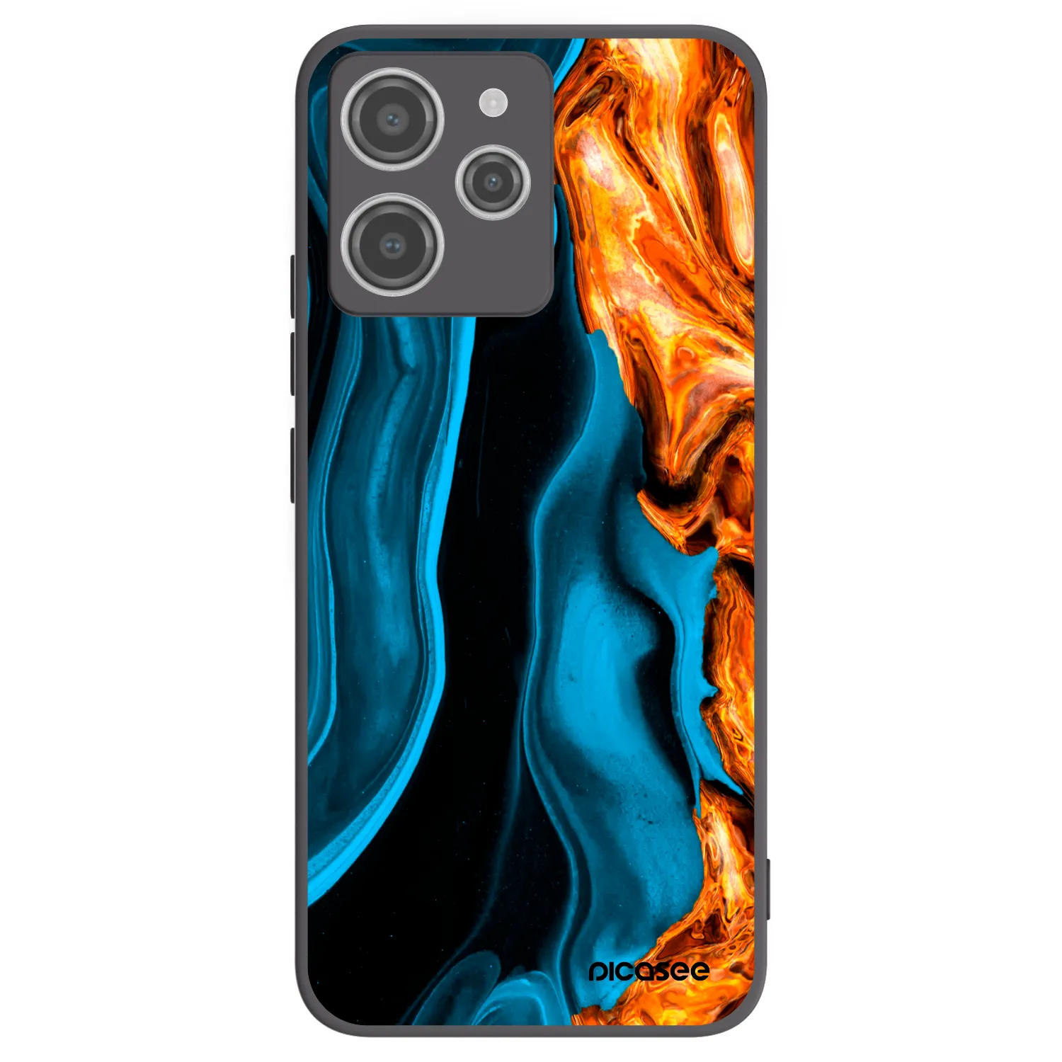 Picasee silikonski črni ovitek za Xiaomi Redmi 12 4G - Gold blue