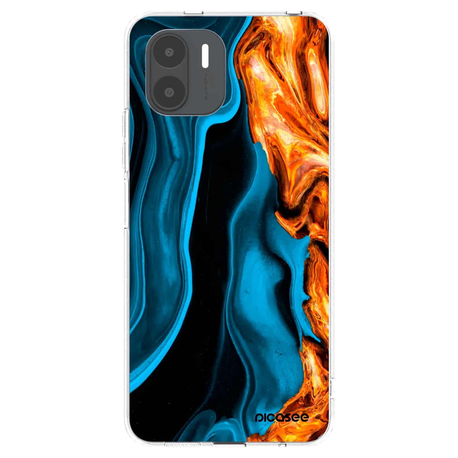 Picasee silikonski prozorni ovitek za Xiaomi Redmi A2 - Gold blue