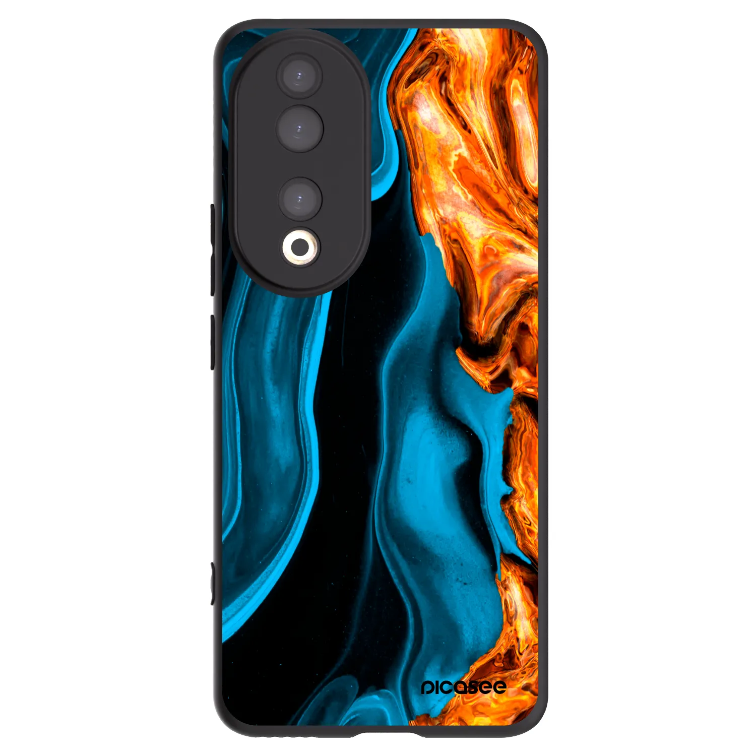 Picasee silikonski črni ovitek za Honor 90 5G - Gold blue