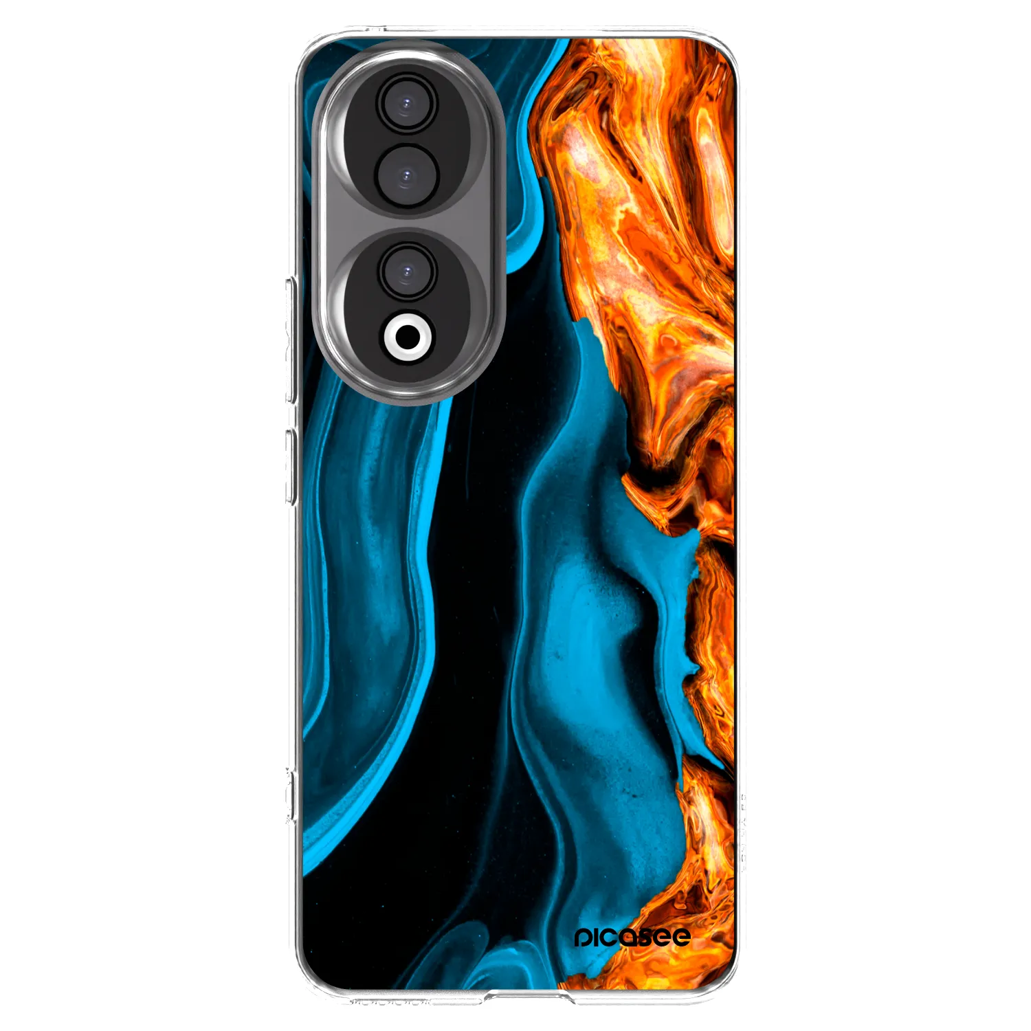 Picasee silikonski prozorni ovitek za Honor 90 5G - Gold blue