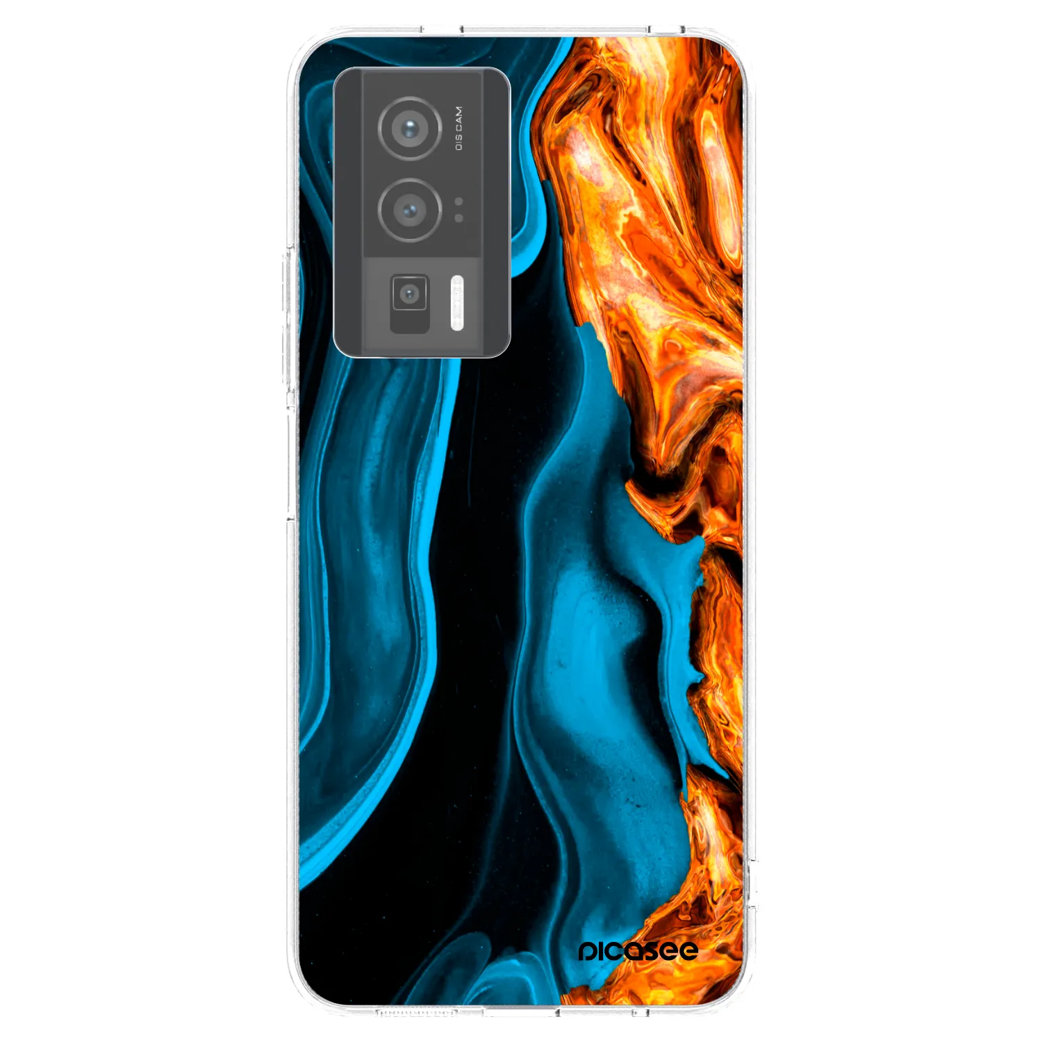 Picasee silikonski prozorni ovitek za Xiaomi Poco F5 Pro 5G - Gold blue