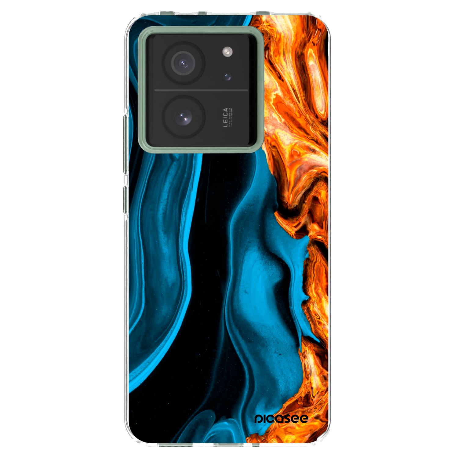 Picasee silikonski prozorni ovitek za Xiaomi 13T Pro - Gold blue