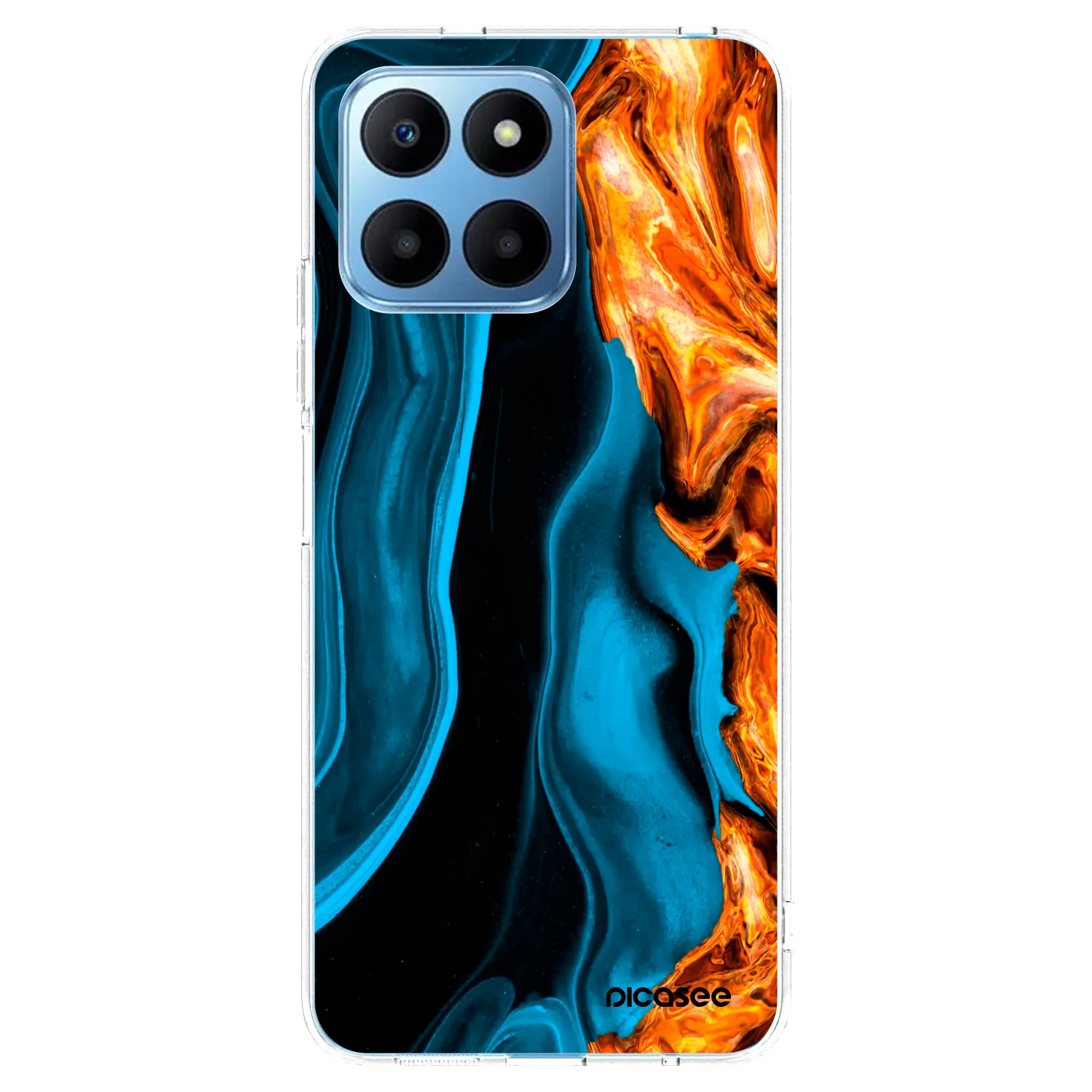 Picasee silikonski prozorni ovitek za Honor 70 Lite - Gold blue