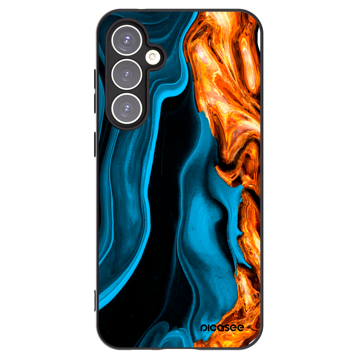 Picasee silikonski črni ovitek za Samsung Galaxy S23 FE S711B - Gold blue