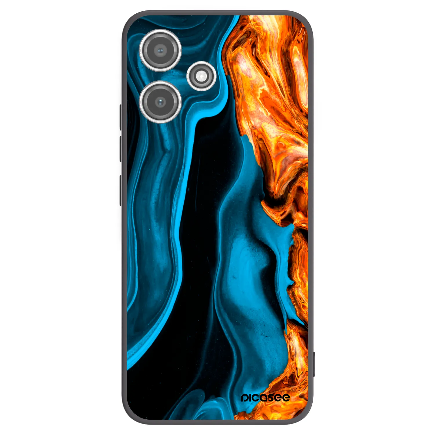 Picasee silikonski črni ovitek za Xiaomi Redmi 12 5G - Gold blue