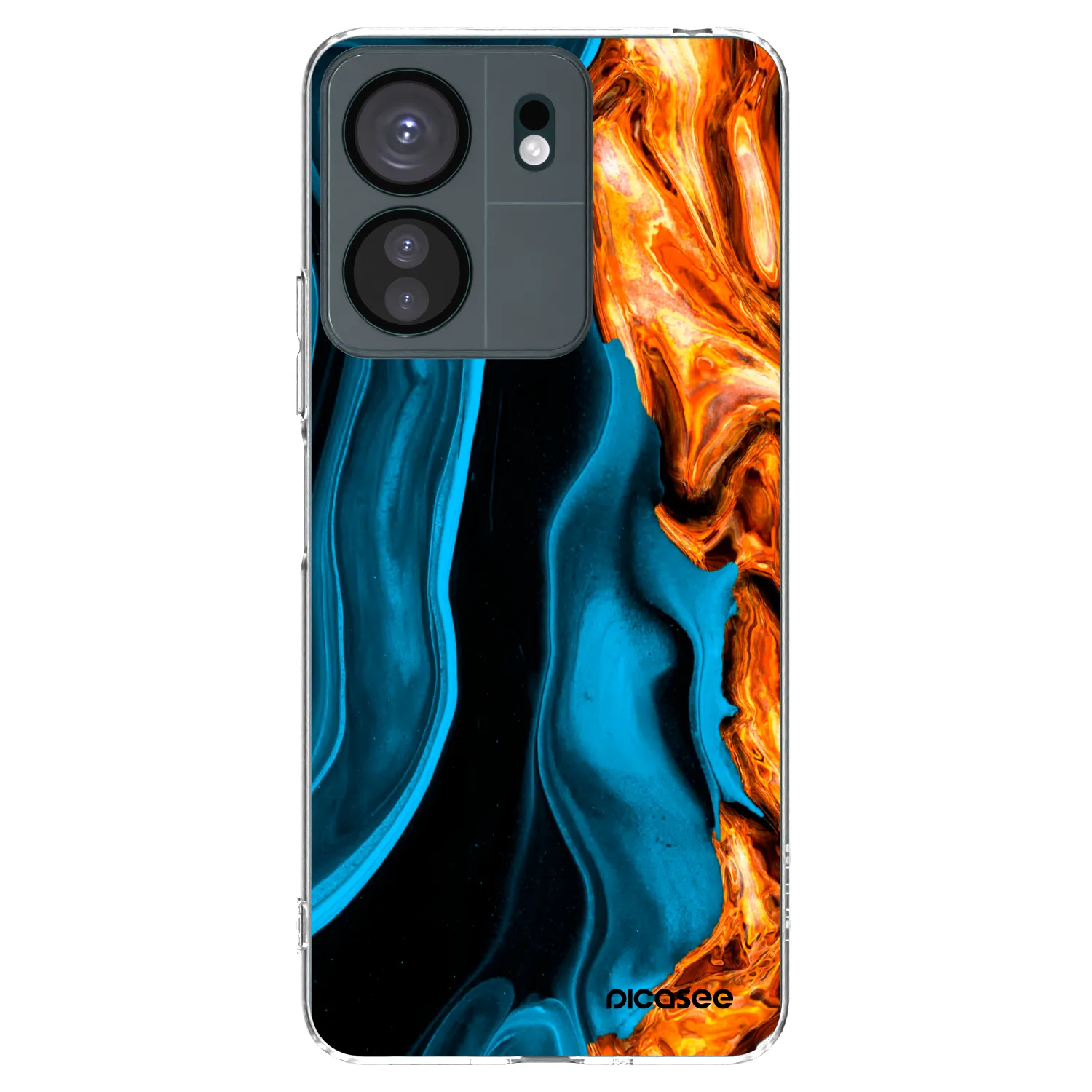 Picasee silikonski prozorni ovitek za Xiaomi Redmi 13C 4G - Gold blue