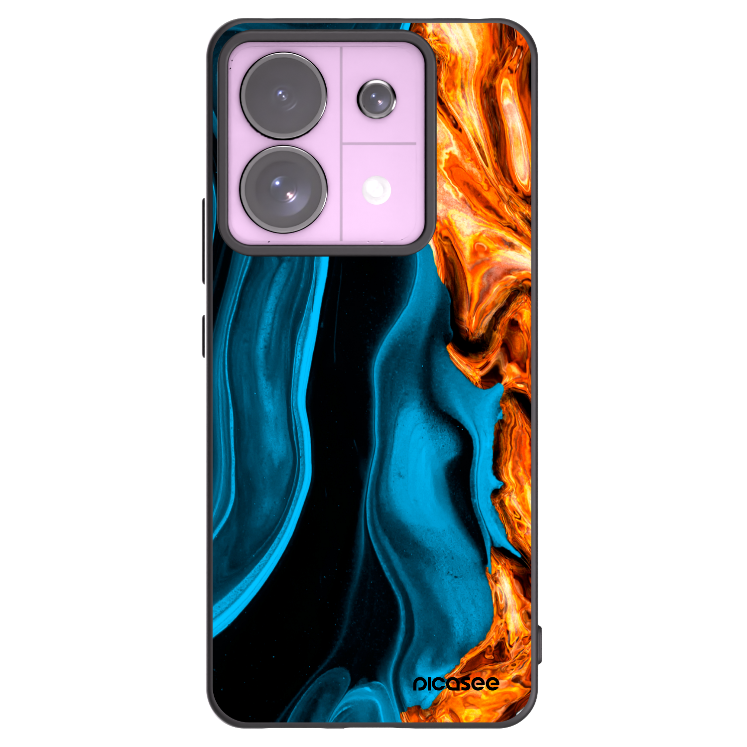 Picasee silikonski črni ovitek za Xiaomi Redmi Note 13 Pro 5G - Gold blue