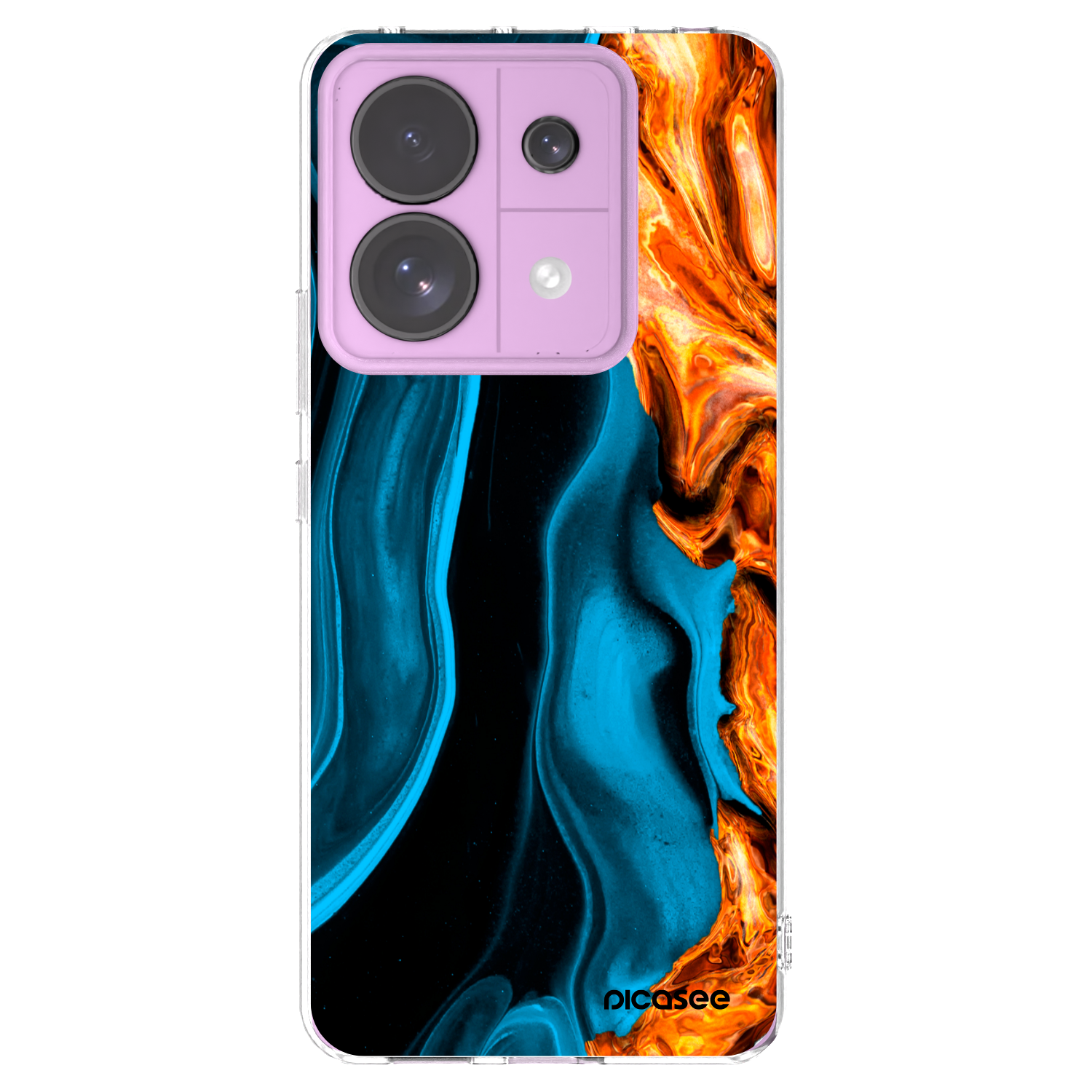 Picasee silikonski prozorni ovitek za Xiaomi Redmi Note 13 Pro 5G - Gold blue