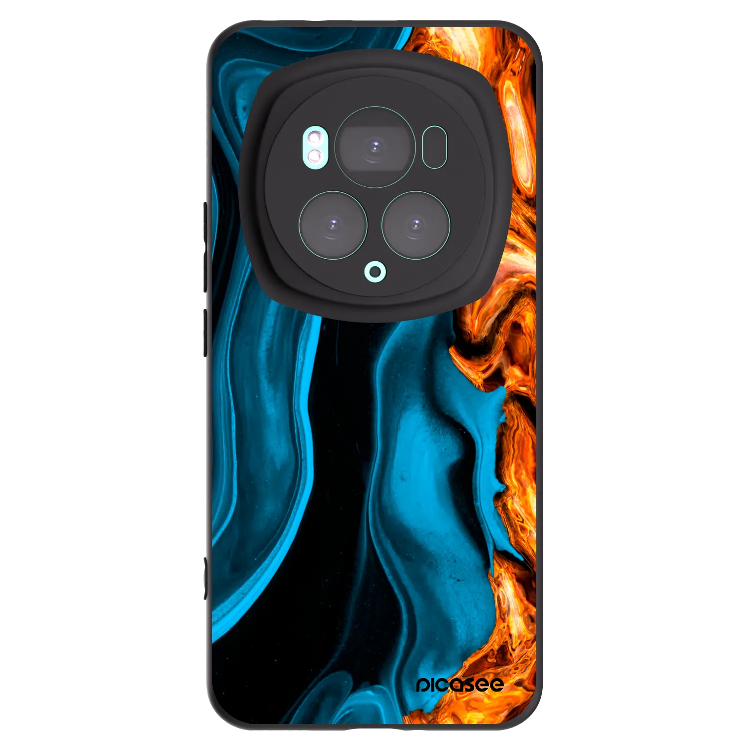 Picasee silikonski črni ovitek za Honor Magic6 Pro - Gold blue