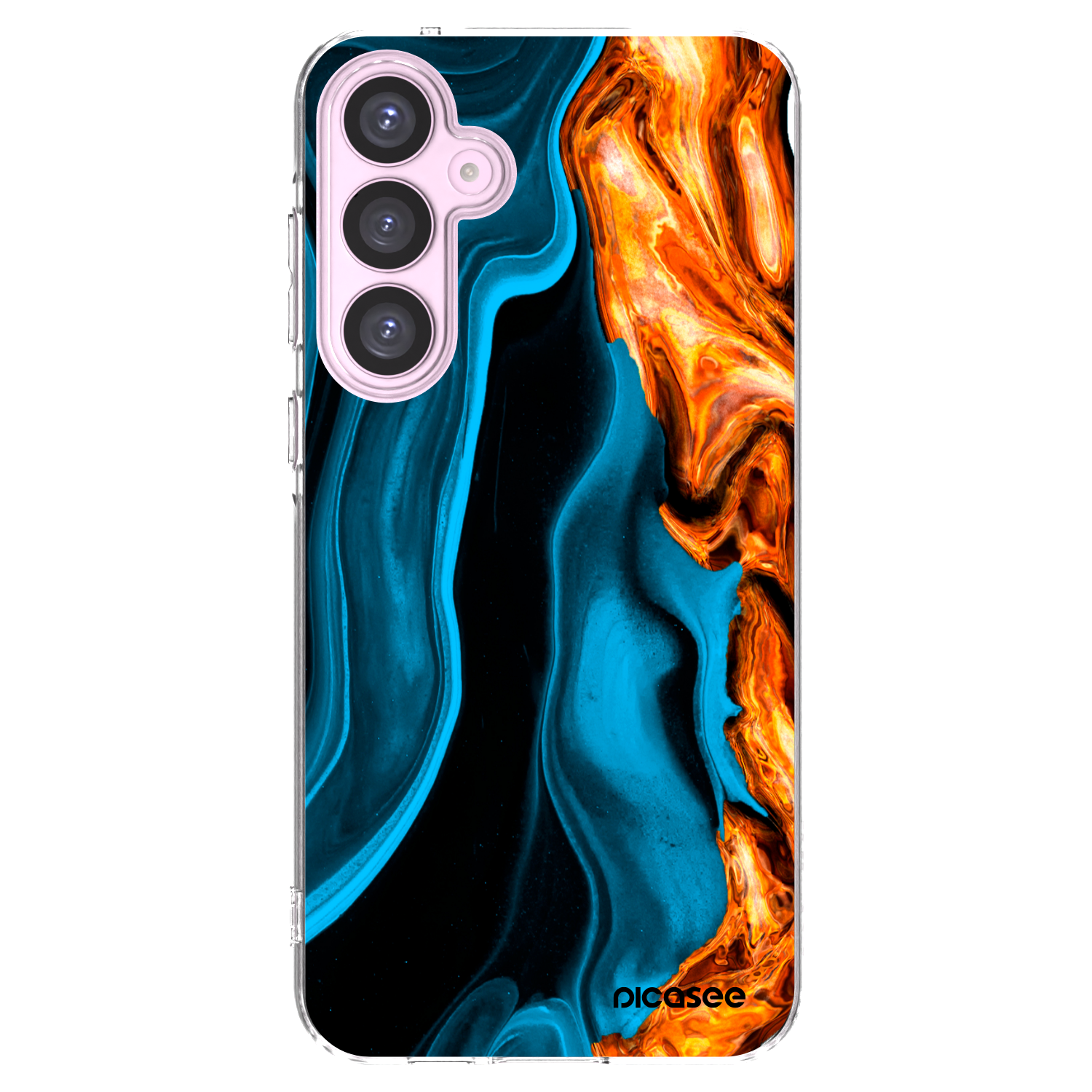 Picasee silikonski prozorni ovitek za Samsung Galaxy A55 5G A556B - Gold blue