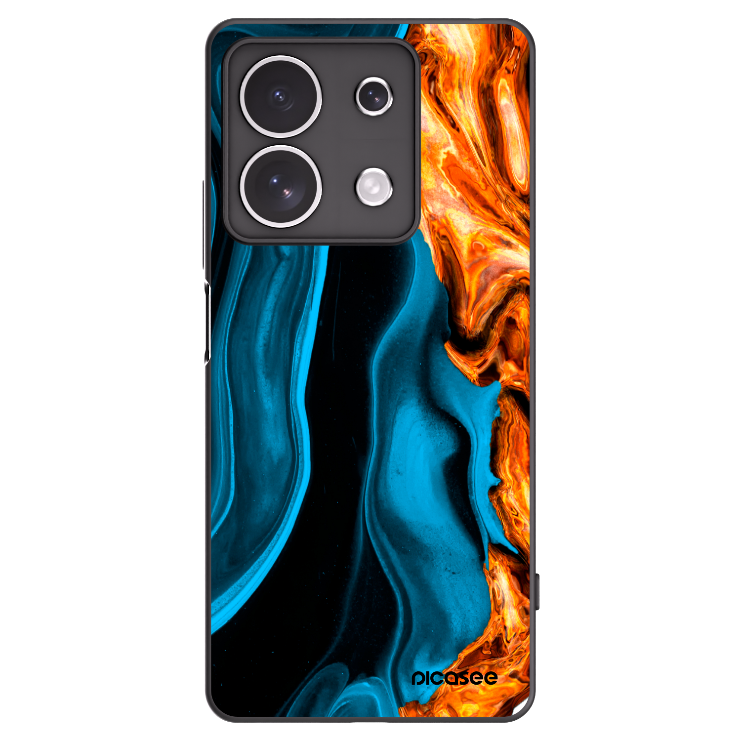 Picasee silikonski črni ovitek za Xiaomi Redmi Note 13 4G - Gold blue