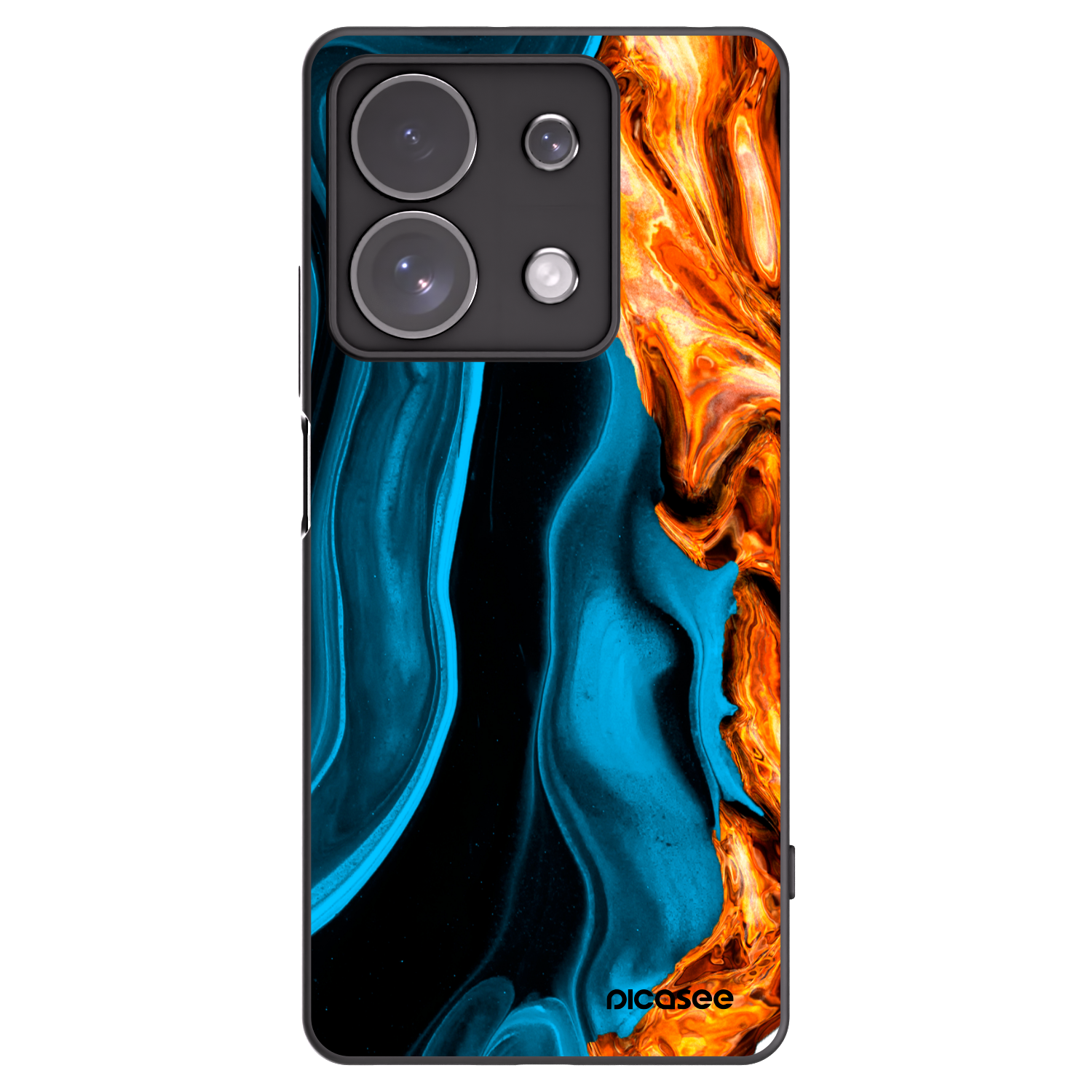 Picasee silikonski črni ovitek za Xiaomi Redmi Note 13 Pro 4G - Gold blue