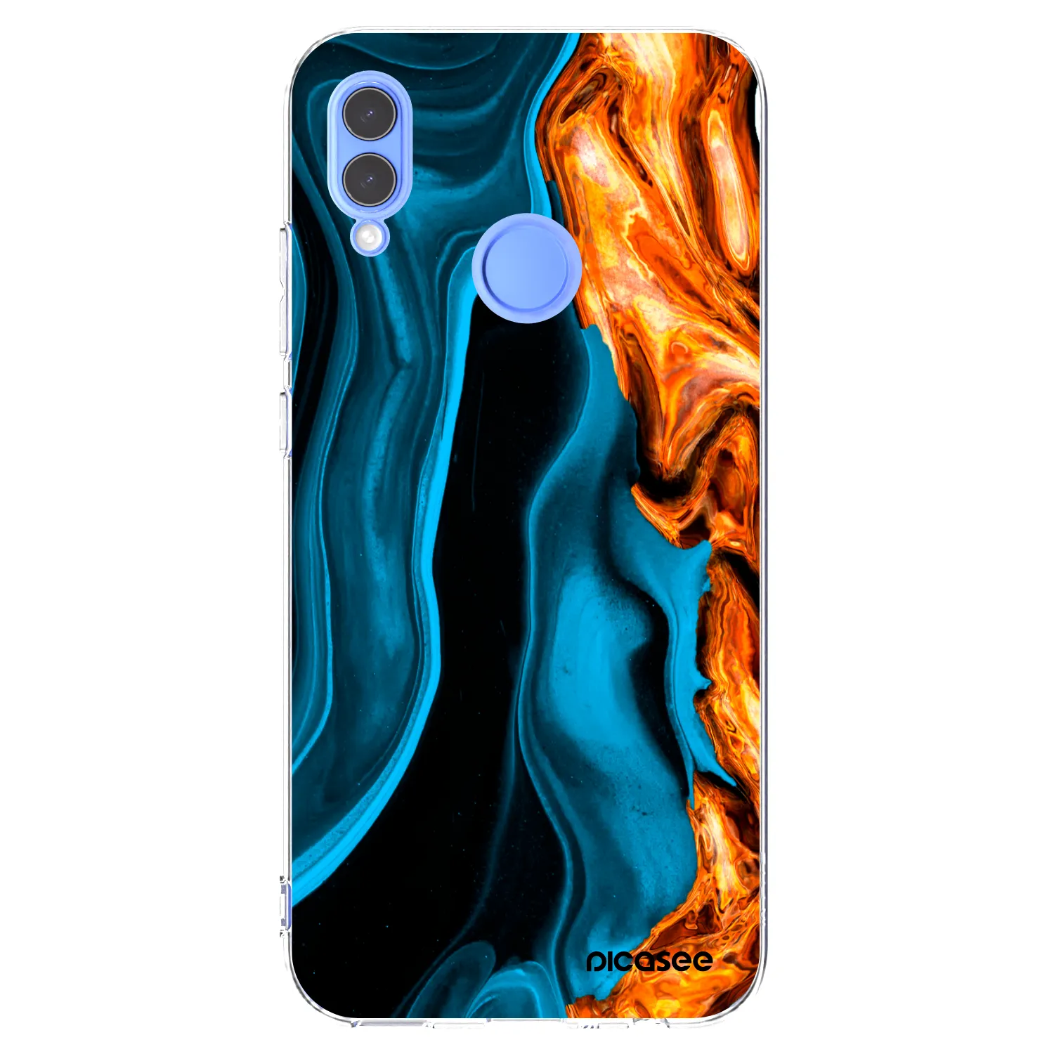 Picasee silikonski prozorni ovitek za Honor 10 Lite - Gold blue