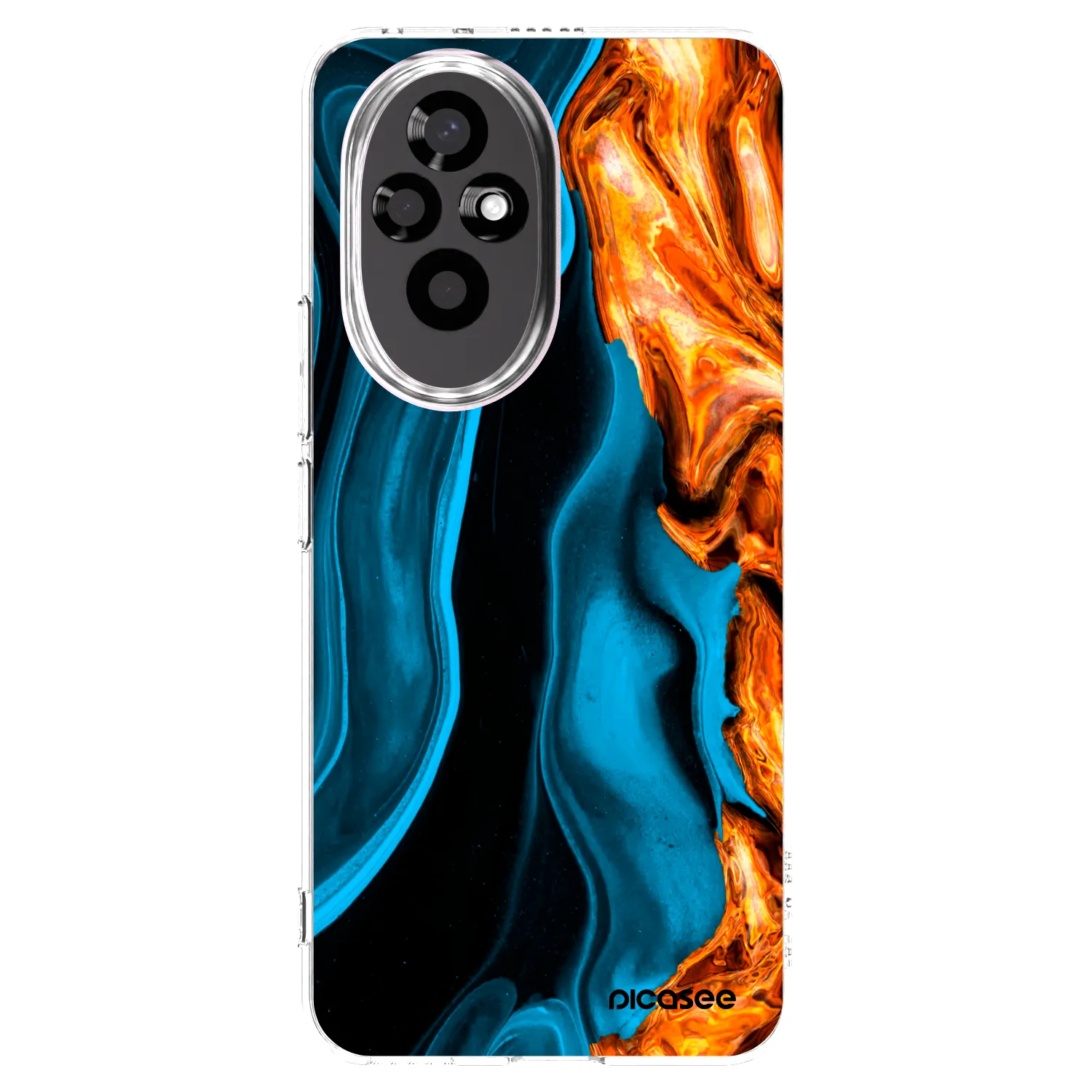 Picasee silikonski prozorni ovitek za Honor 200 Pro 5G - Gold blue