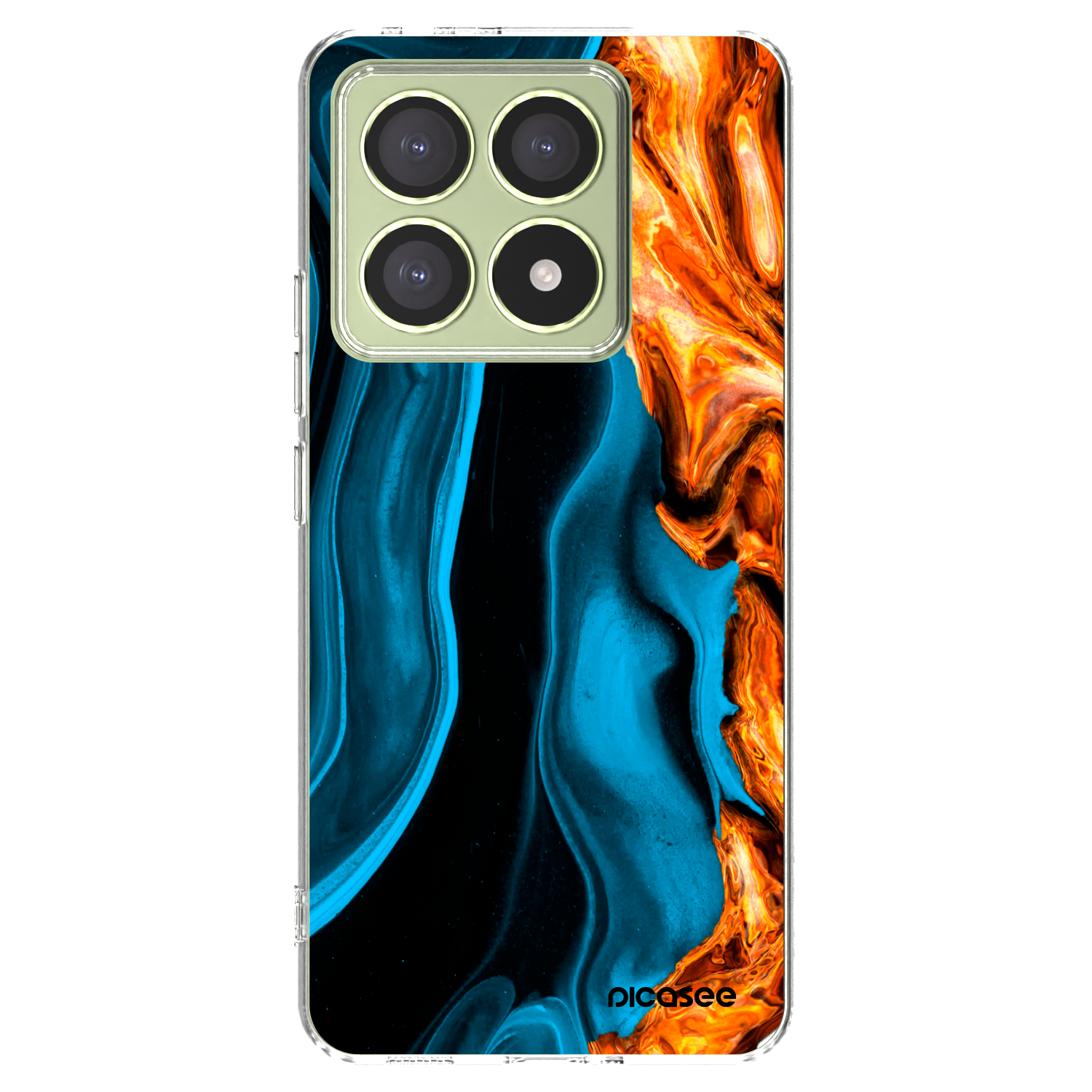Picasee silikonski prozorni ovitek za Xiaomi 14T - Gold blue