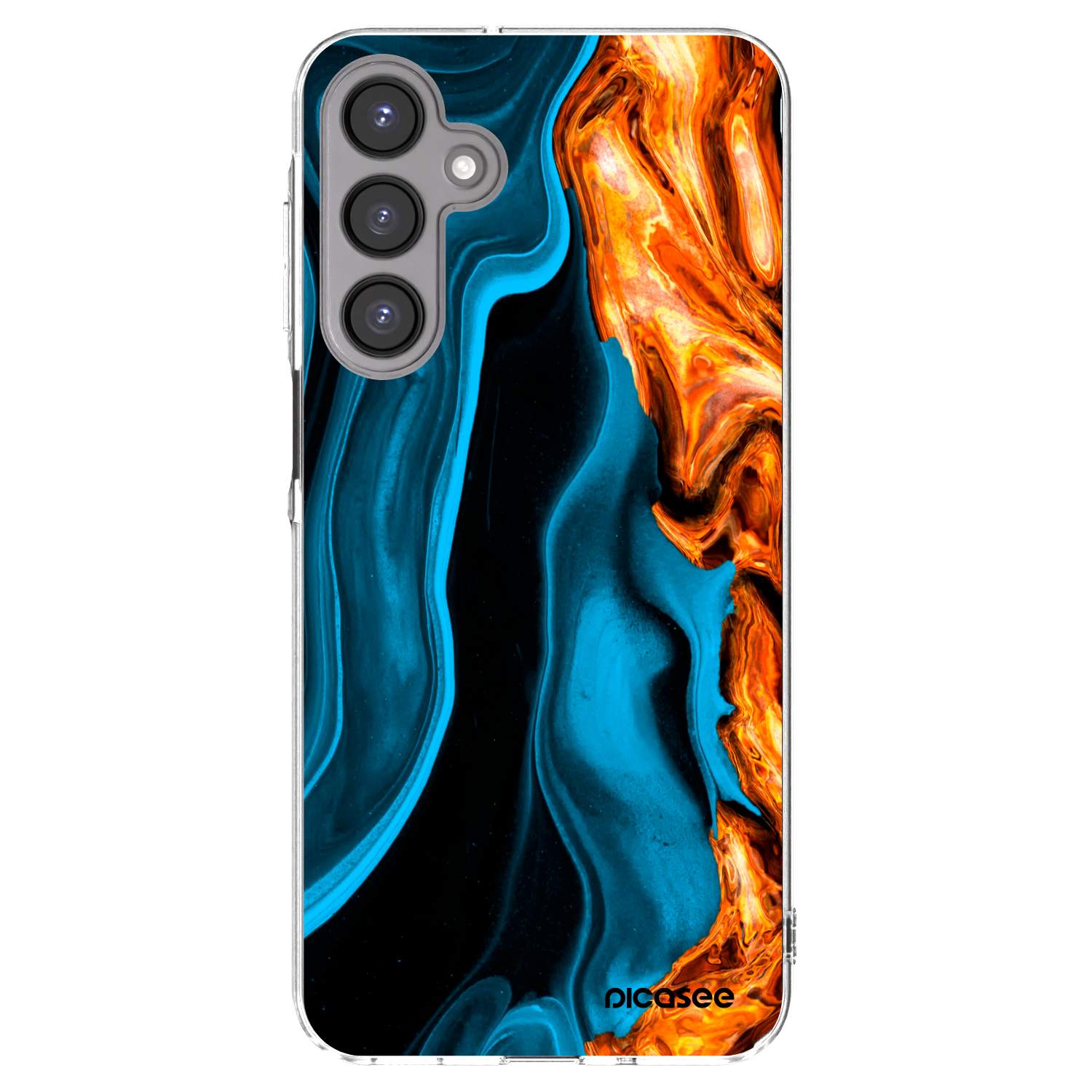 Picasee silikonski prozorni ovitek za Samsung Galaxy A16 5G - Gold blue