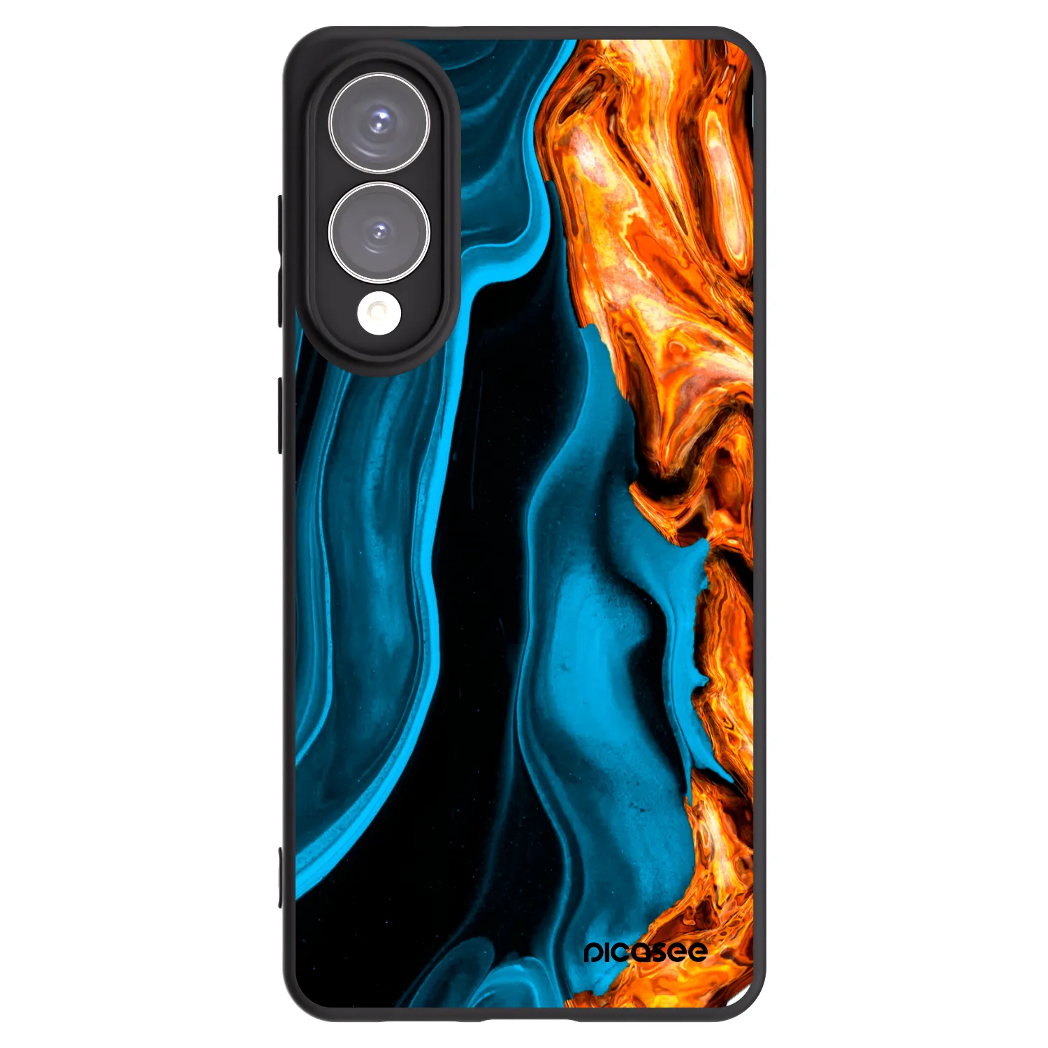 Picasee silikonski črni ovitek za Samsung Galaxy S25 Edge 5G - Gold blue