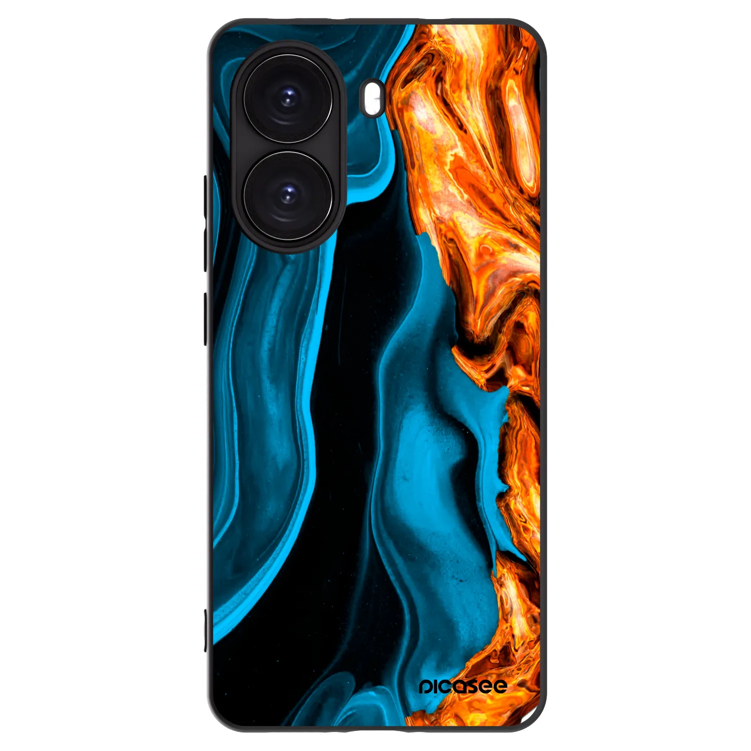 Picasee silikonski črni ovitek za Xiaomi Poco X7 Pro 5G - Gold blue