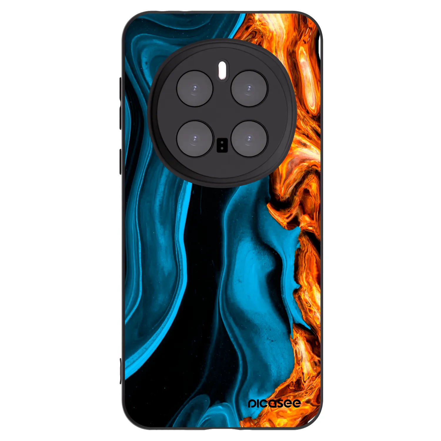 Picasee silikonski črni ovitek za Honor Magic7 Pro 5G - Gold blue