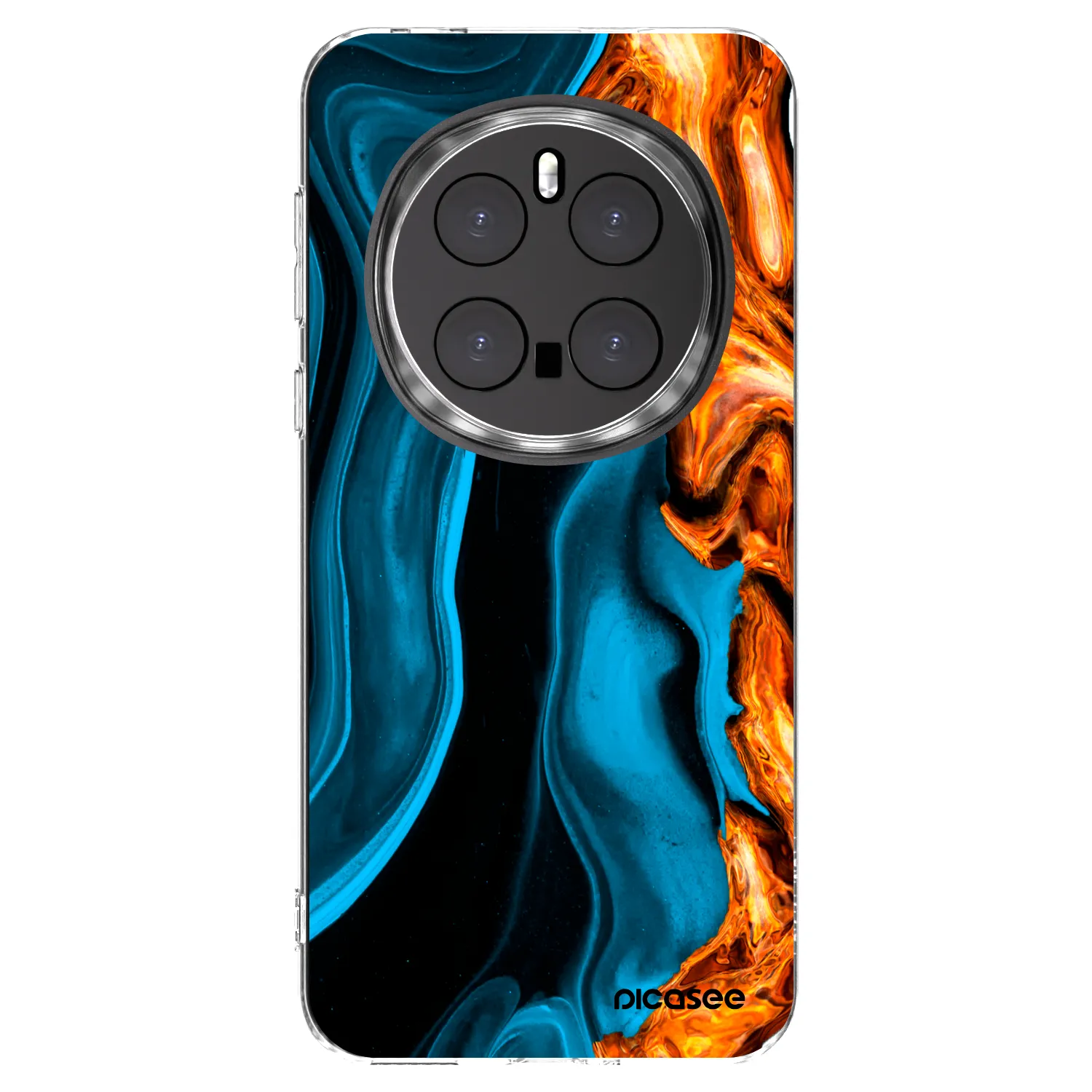 Picasee silikonski prozorni ovitek za Honor Magic7 Pro 5G - Gold blue