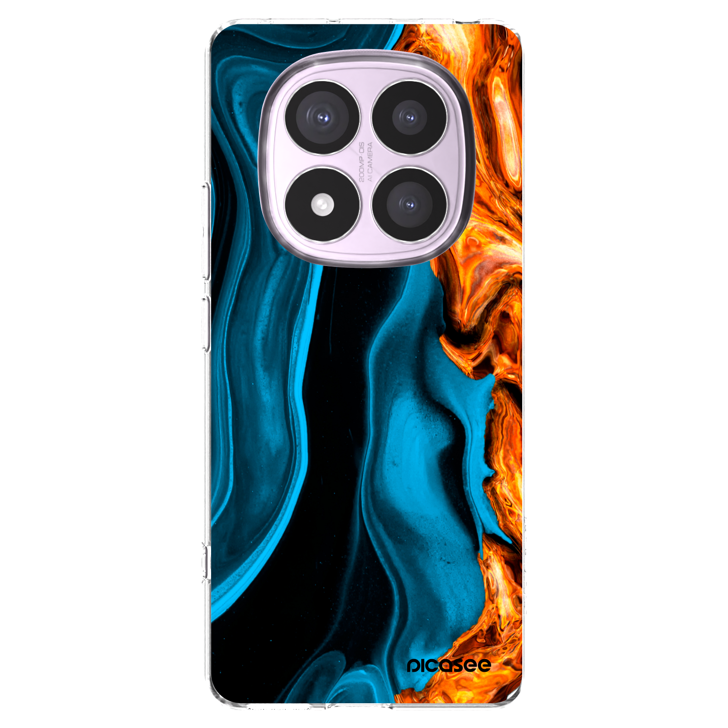 Picasee silikonski prozorni ovitek za Xiaomi Redmi Note 14 Pro 4G - Gold blue
