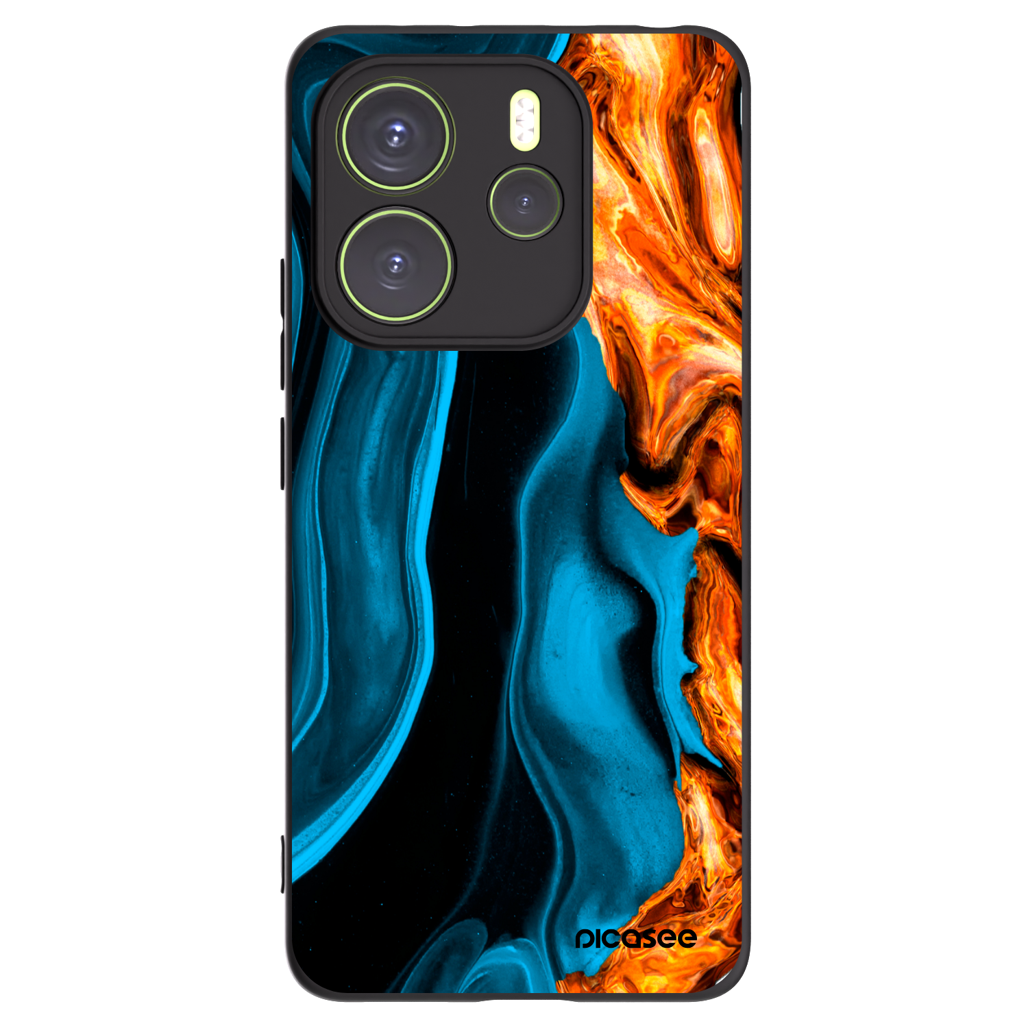Picasee silikonski črni ovitek za Xiaomi Redmi Note 14 4G - Gold blue