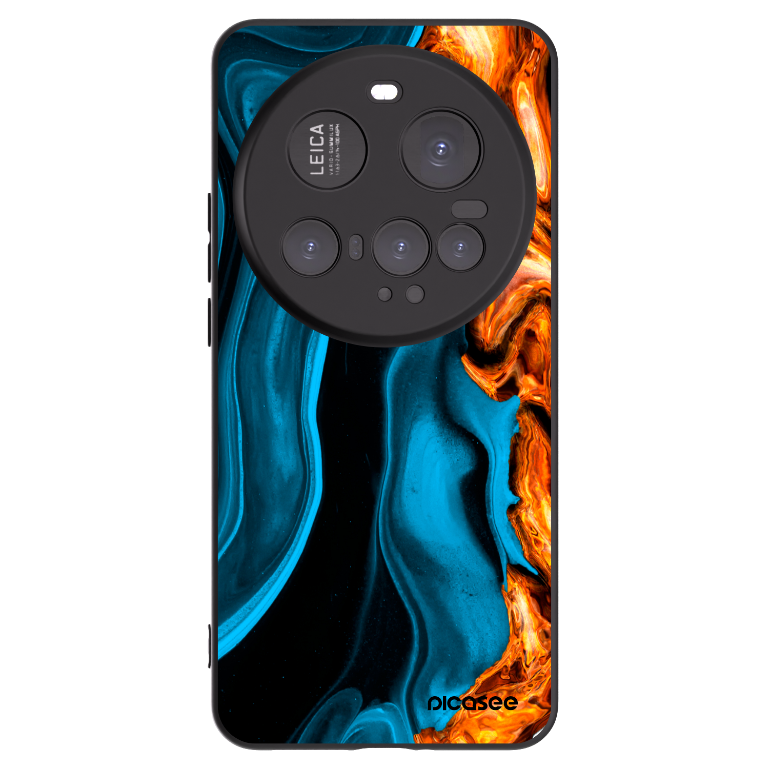 Picasee silikonski črni ovitek za Xiaomi 15 Ultra - Gold blue