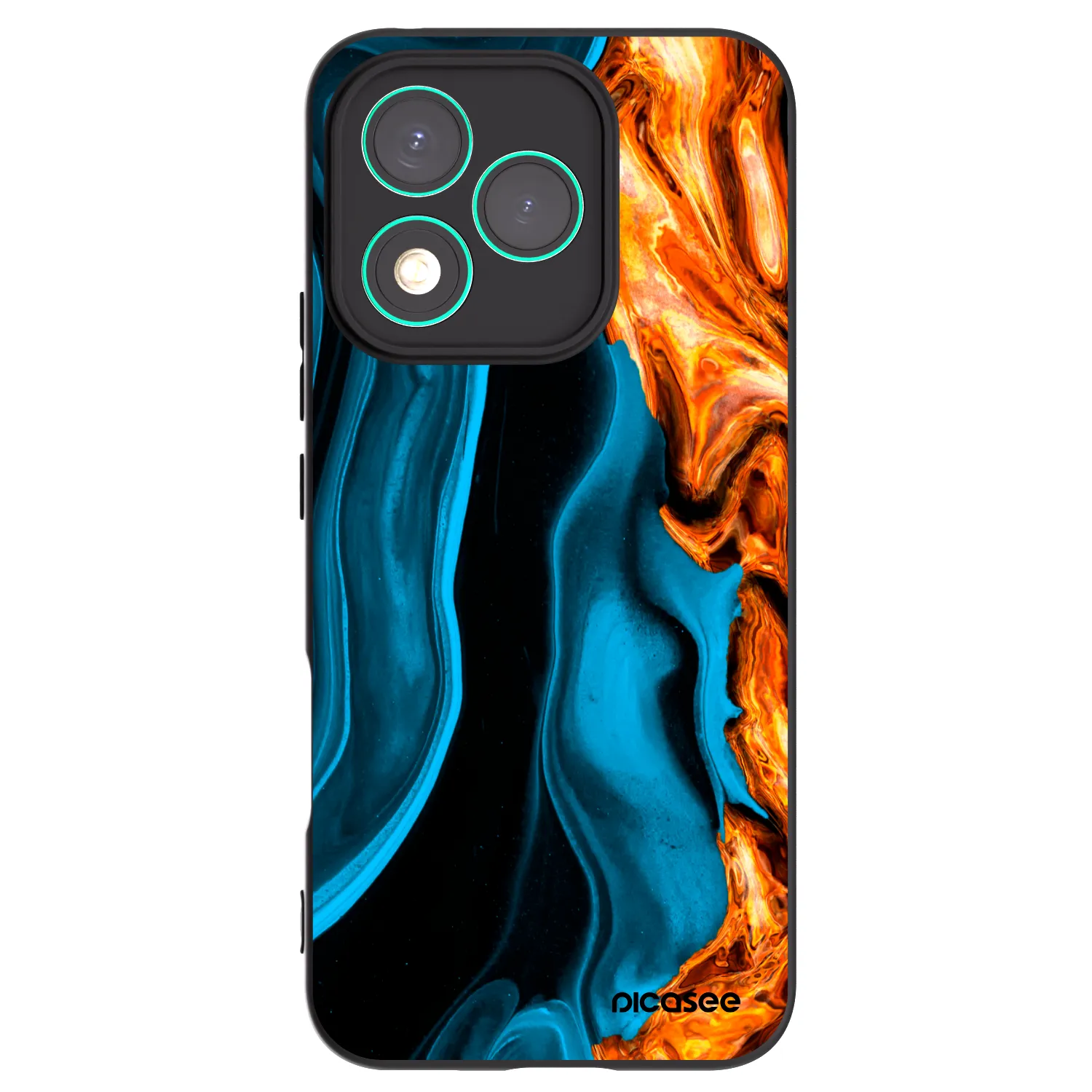 Picasee silikonski črni ovitek za Honor 400 Lite 5G - Gold blue