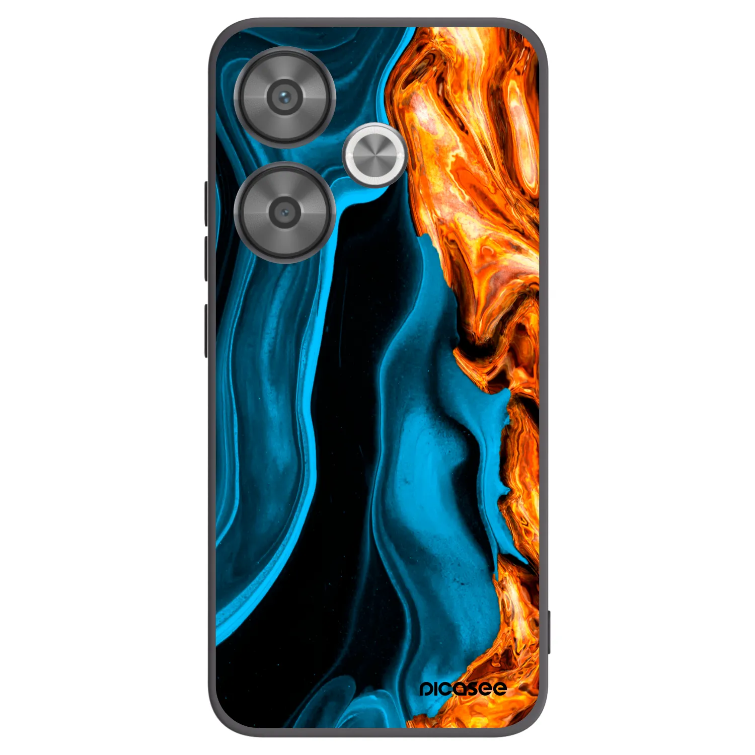 Picasee silikonski črni ovitek za Xiaomi Poco F6 - Gold blue