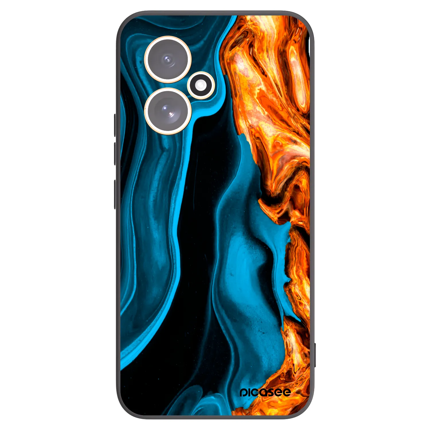 Picasee silikonski črni ovitek za Honor 400 5G - Gold blue