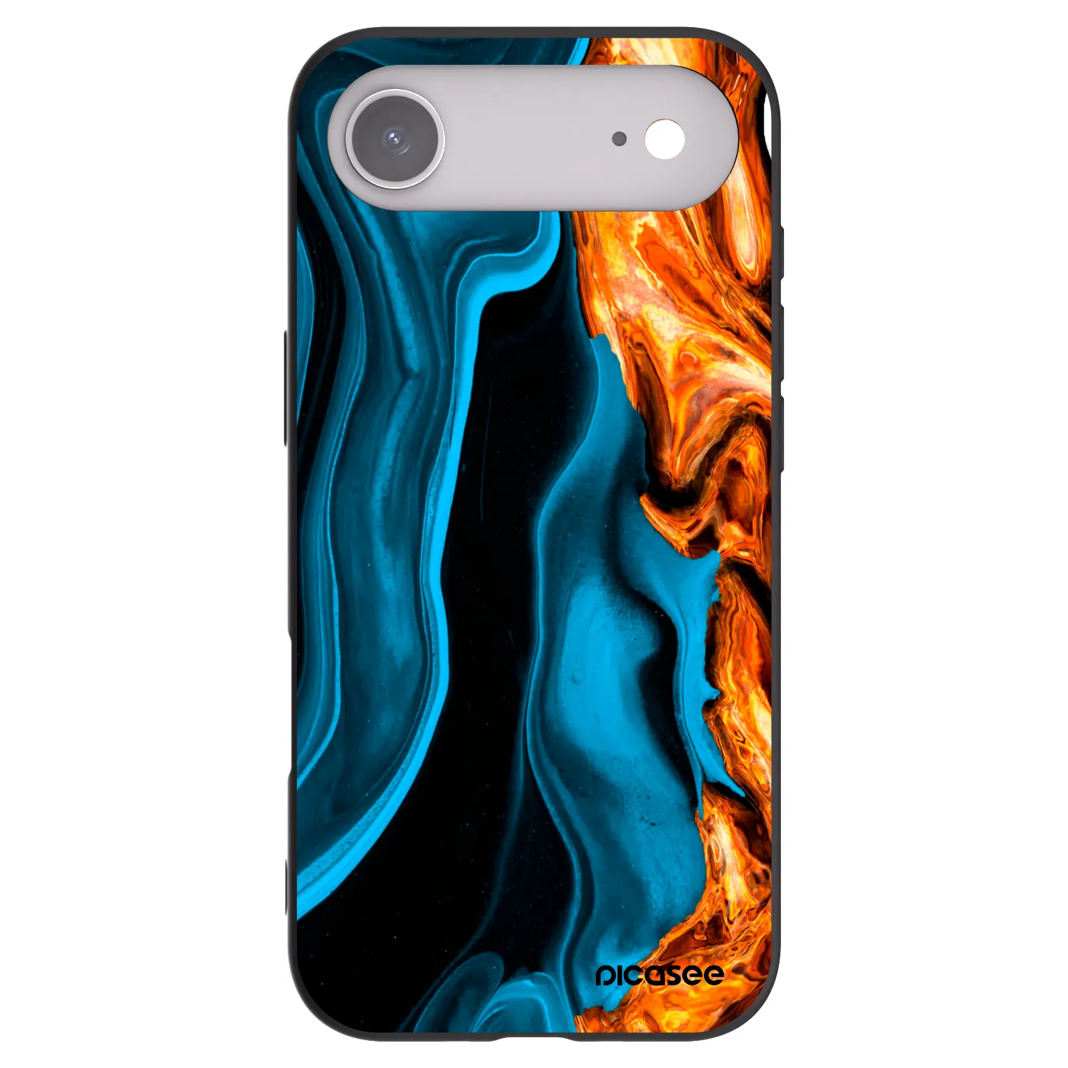 Picasee silikonski črni ovitek za Apple iPhone Air - Gold blue