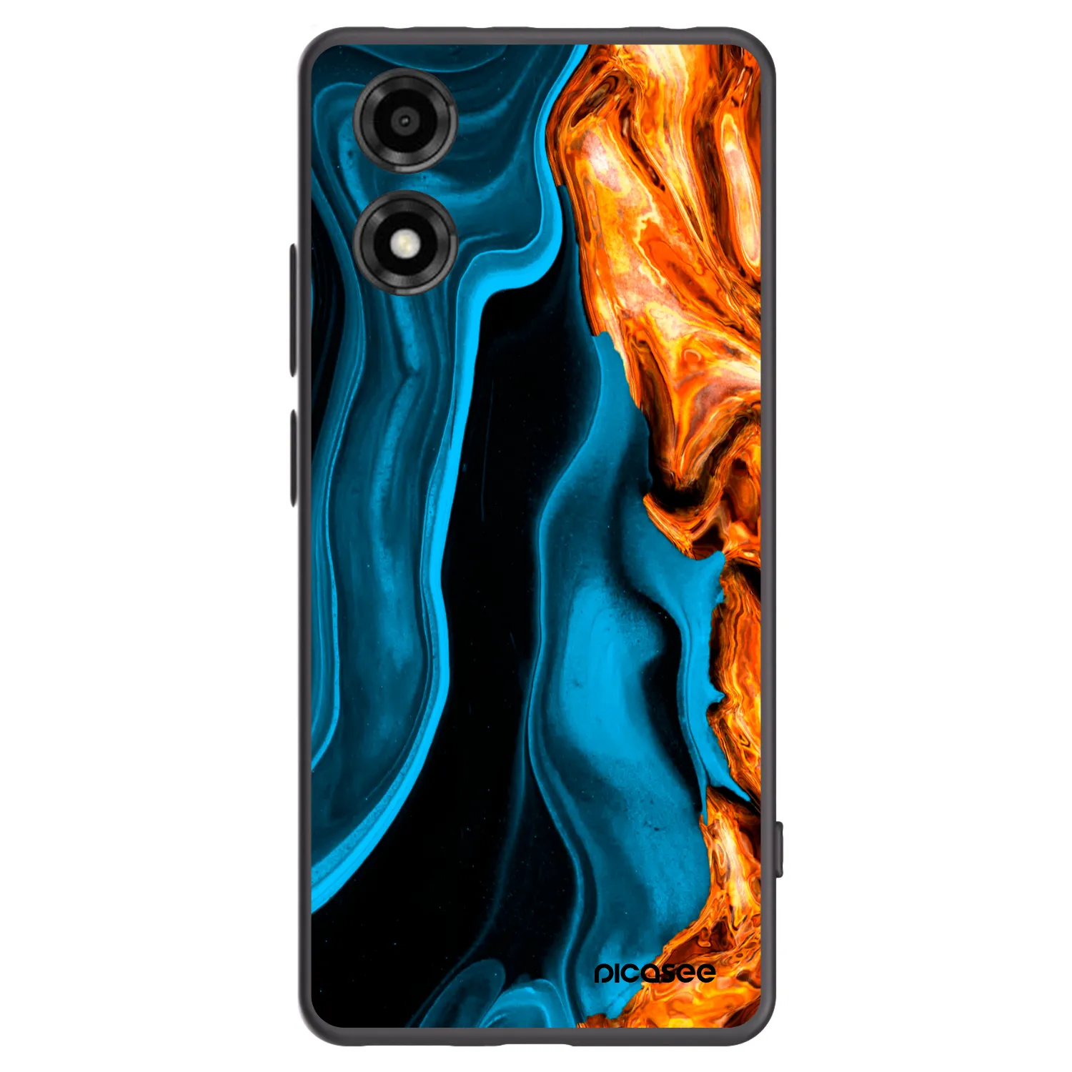 Picasee silikonski črni ovitek za Motorola Moto E14 - Gold blue