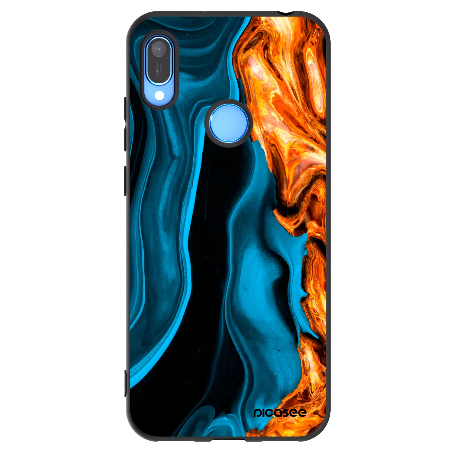 Picasee silikonski črni ovitek za Huawei Y6 2019 - Gold blue