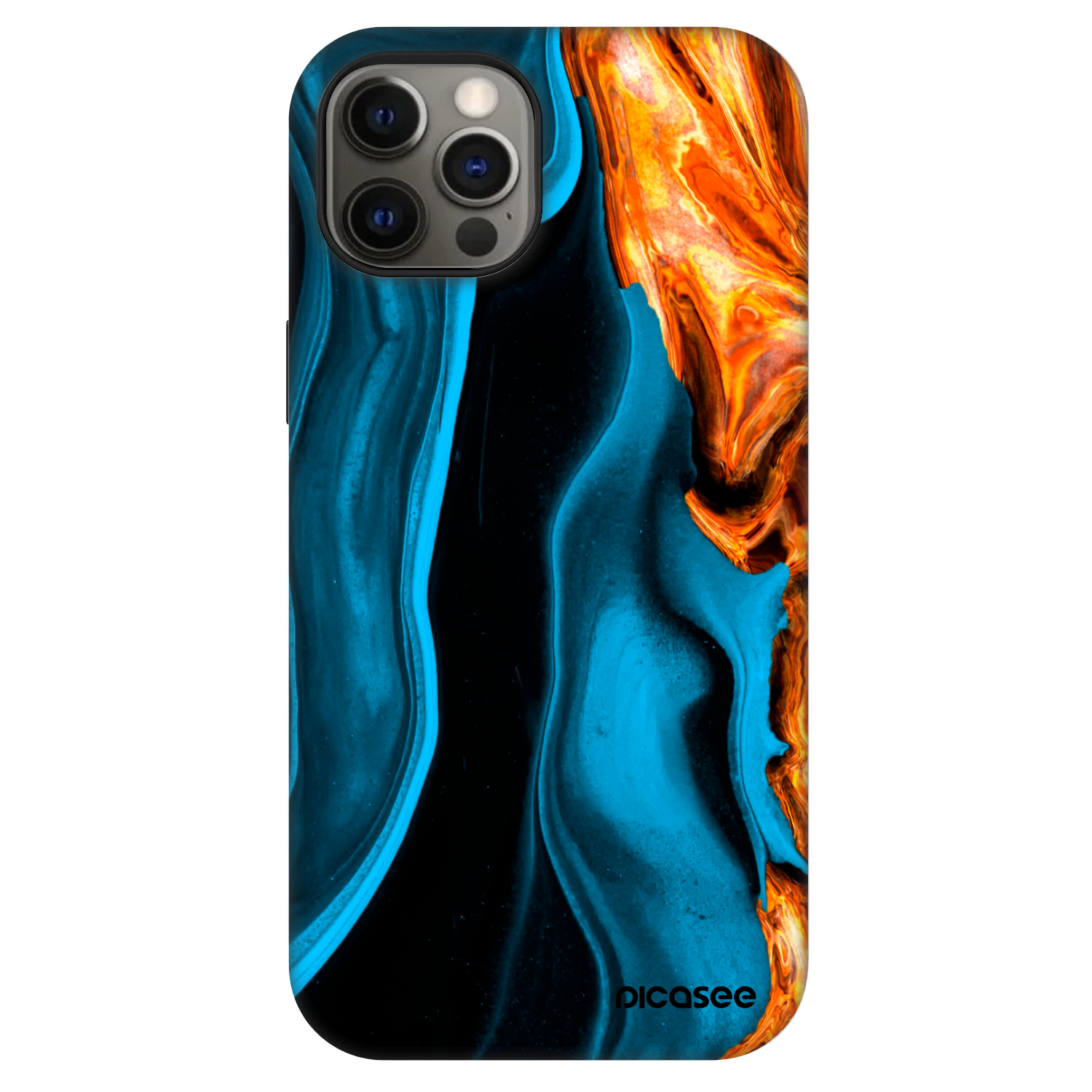 Picasee Fashion Case MagSafe za Apple iPhone 12 Pro - Gold blue