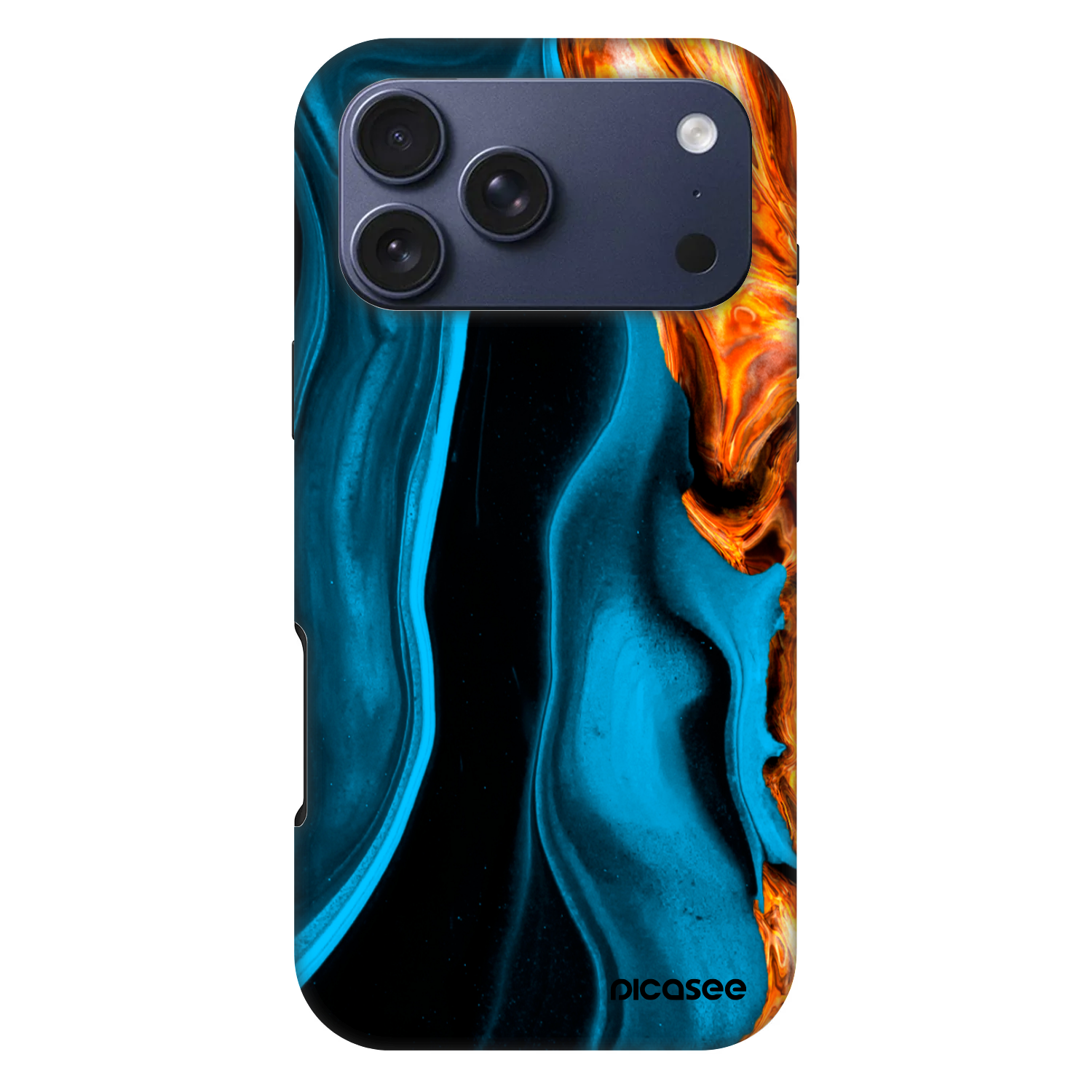 Picasee Fashion Case MagSafe za Apple iPhone 17 Pro Max - Gold blue