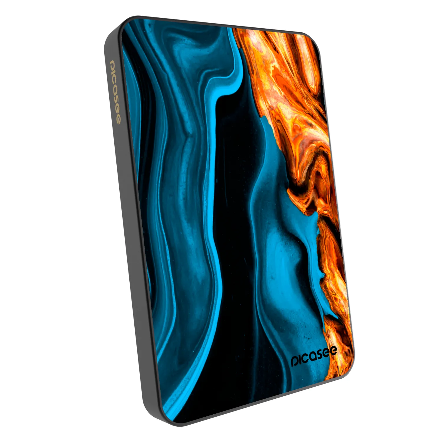 Picasee Prenosna baterija z MagSafe 5 000 mAh Siva - Gold blue