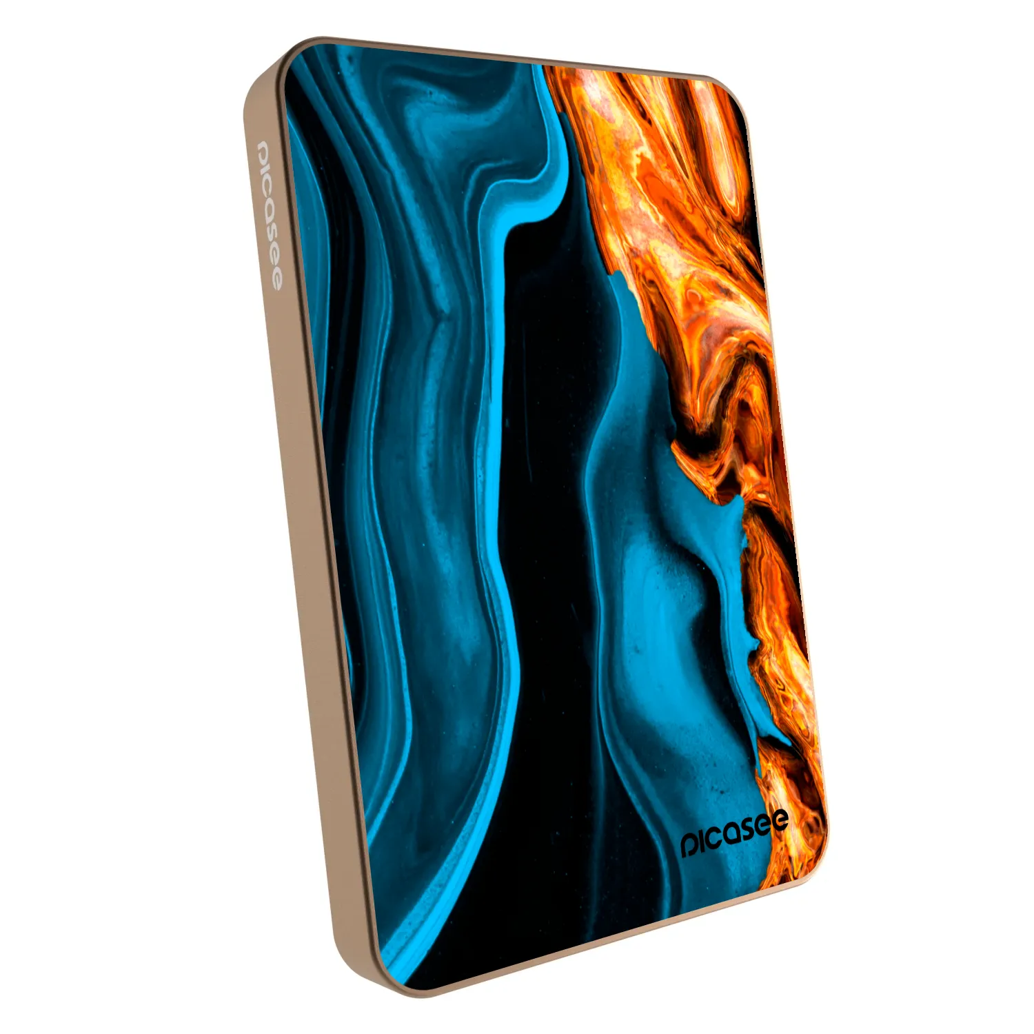 Picasee Prenosna baterija z MagSafe 5 000 mAh Zlati - Gold blue