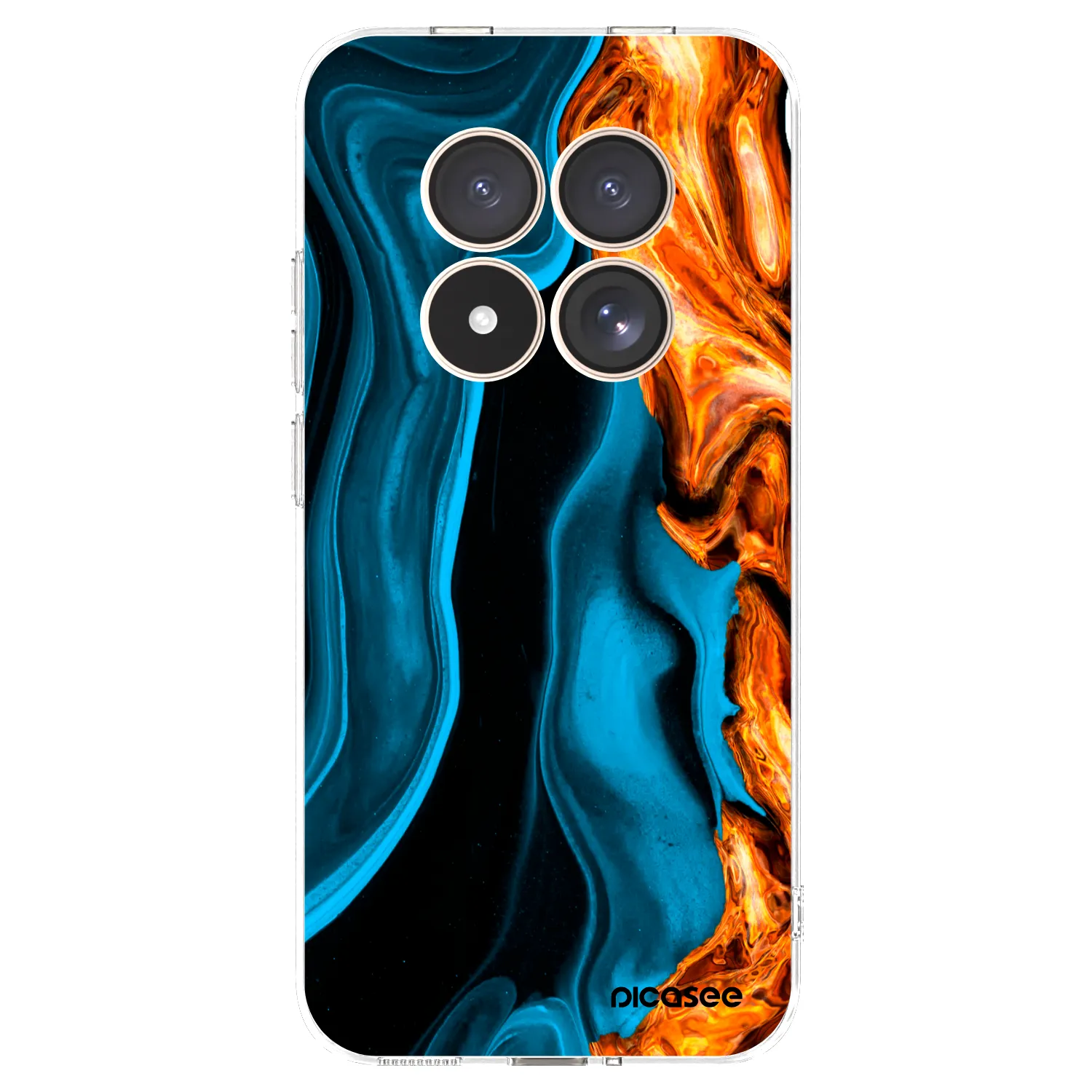 Picasee silikonski prozorni ovitek za Xiaomi Redmi Note 15 Pro 4G - Gold blue