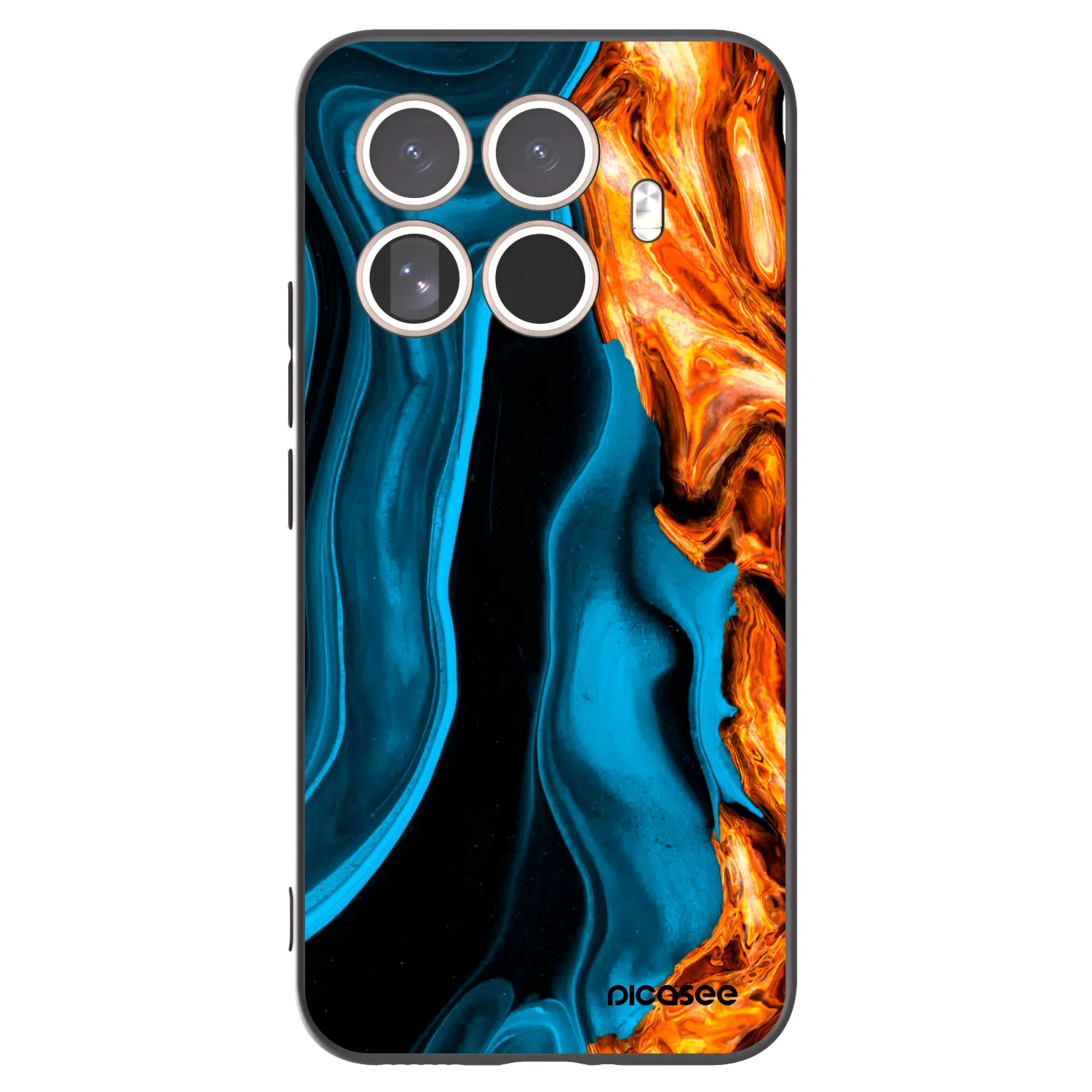 Picasee silikonski črni ovitek za Xiaomi 15T Pro - Gold blue