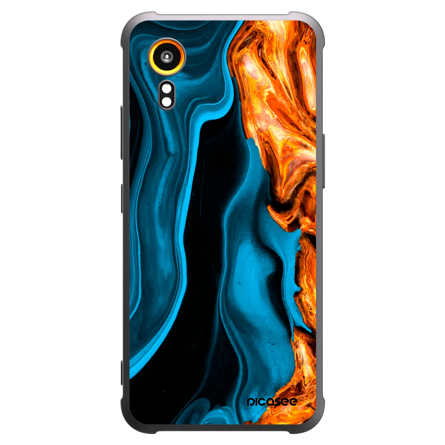 Picasee silikonski črni ovitek za Samsung Galaxy Xcover 7 - Gold blue
