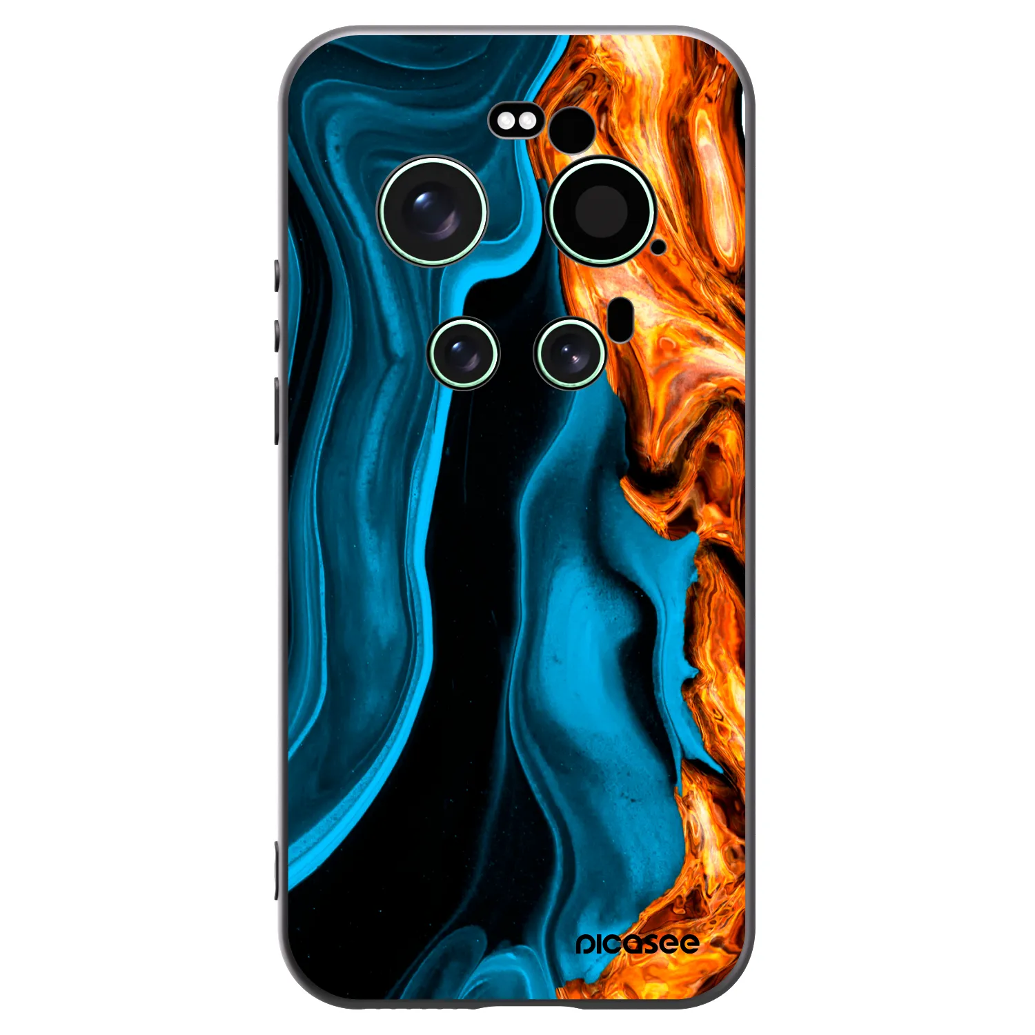 Picasee silikonski črni ovitek za Xiaomi 17 Ultra - Gold blue