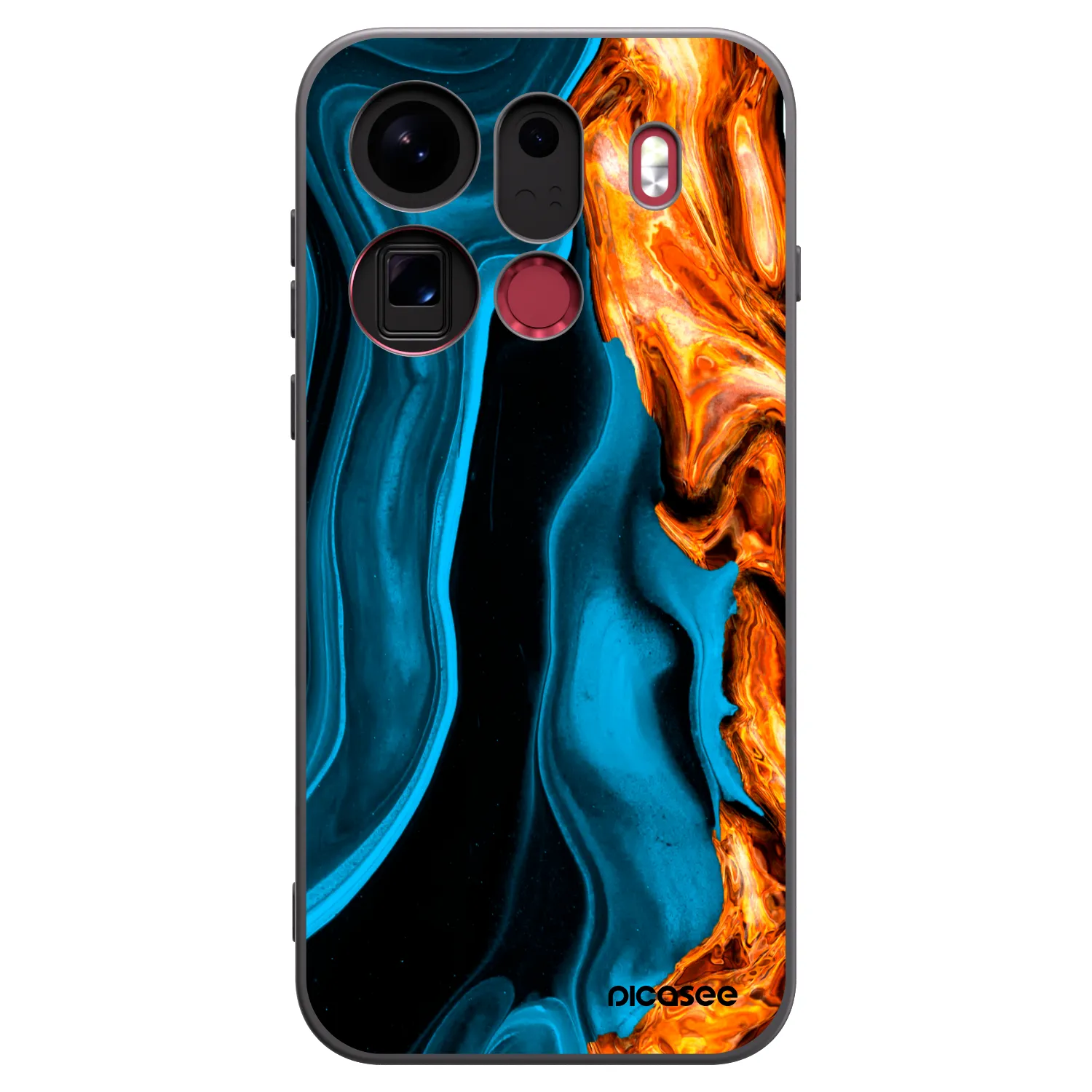 Picasee silikonski črni ovitek za OPPO Find X9 Pro - Gold blue